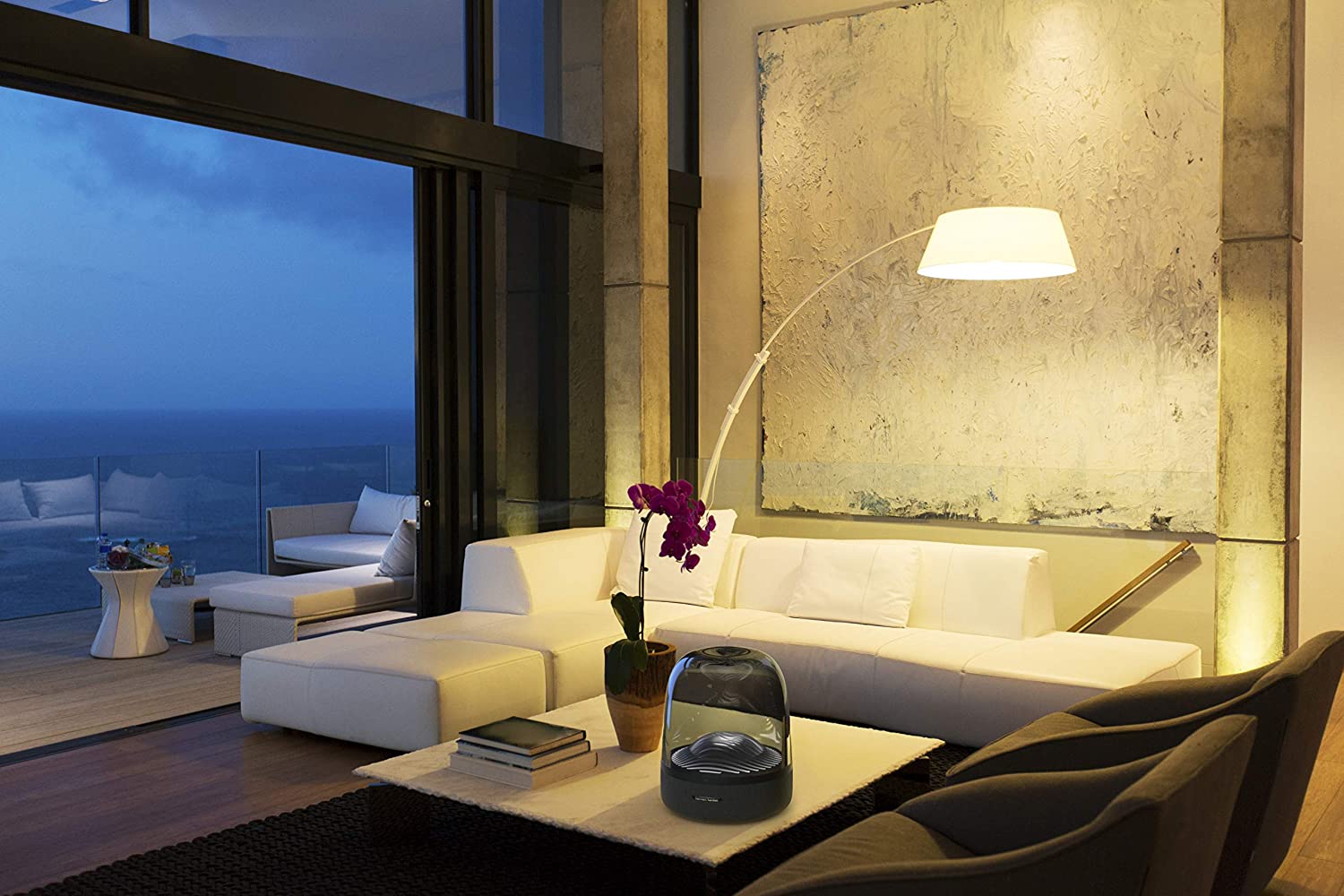 Harman Kardon Aura Studio 3 Wireless Speaker, Black - Certified Refurbished