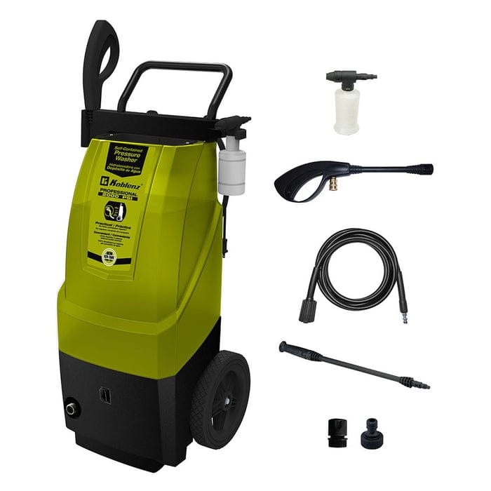 Koblenz HLT 380 Electric Pressure Washer with 8-Gal. Water Tank and 35-Ft. Cord, Green and Black
