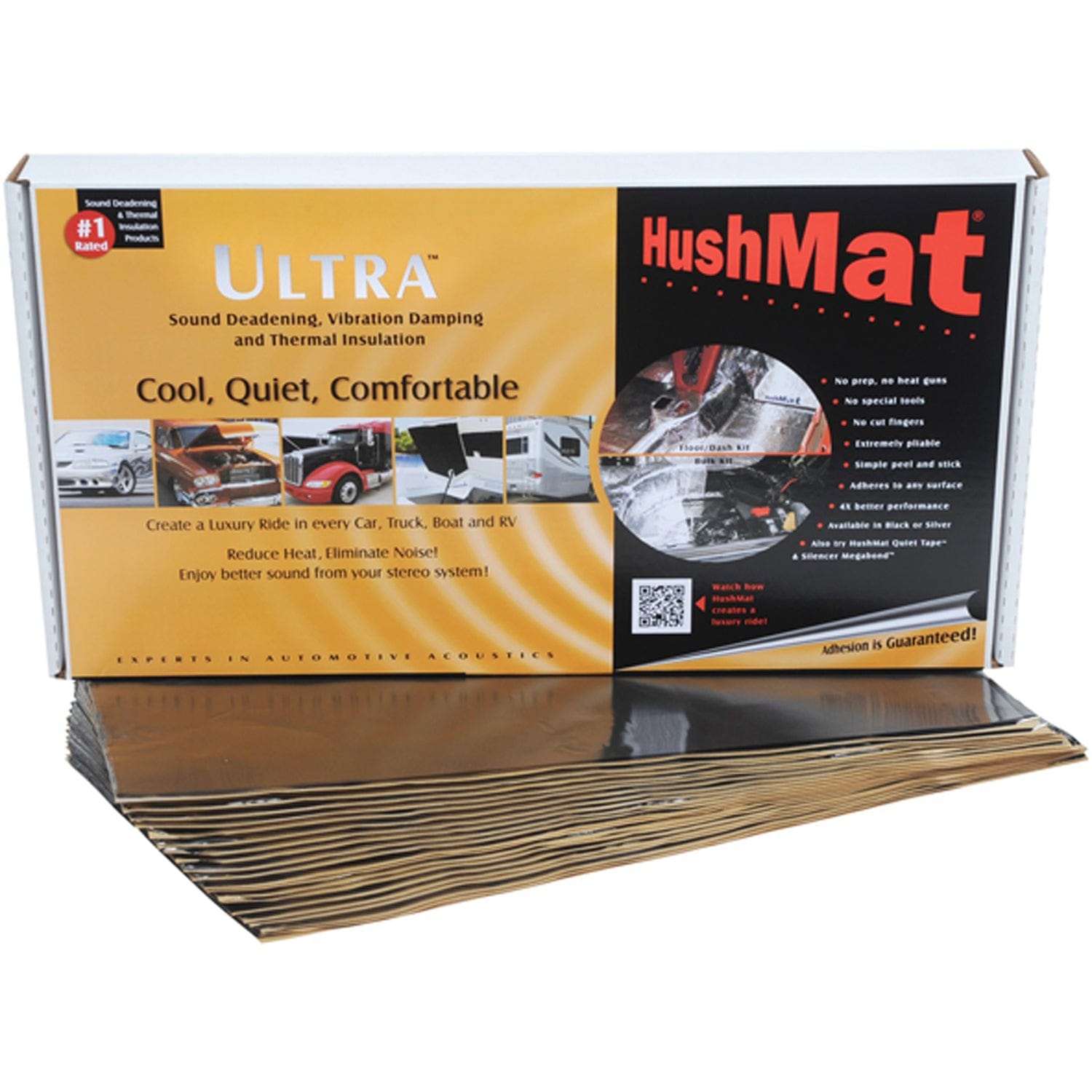 HushMat Trunk Sound-Damping Kit with Stealth Black Foil, 19 Sq. Ft.
