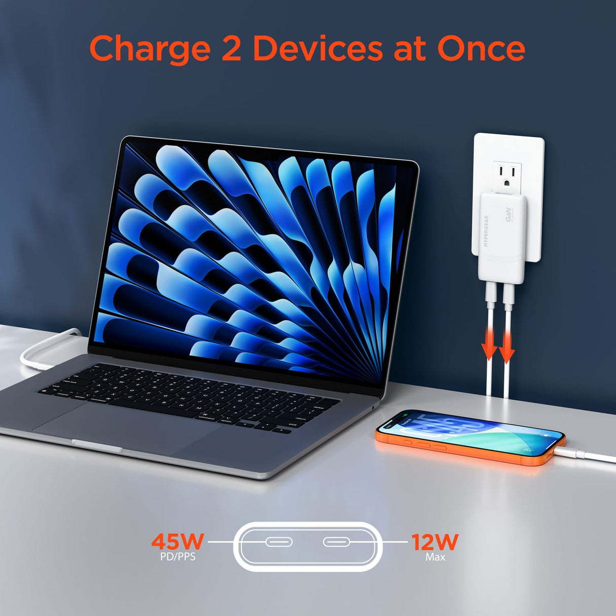 HyperGear 43-Watt SpeedBoost 3-Port USB-C PD and USB Wall Charger