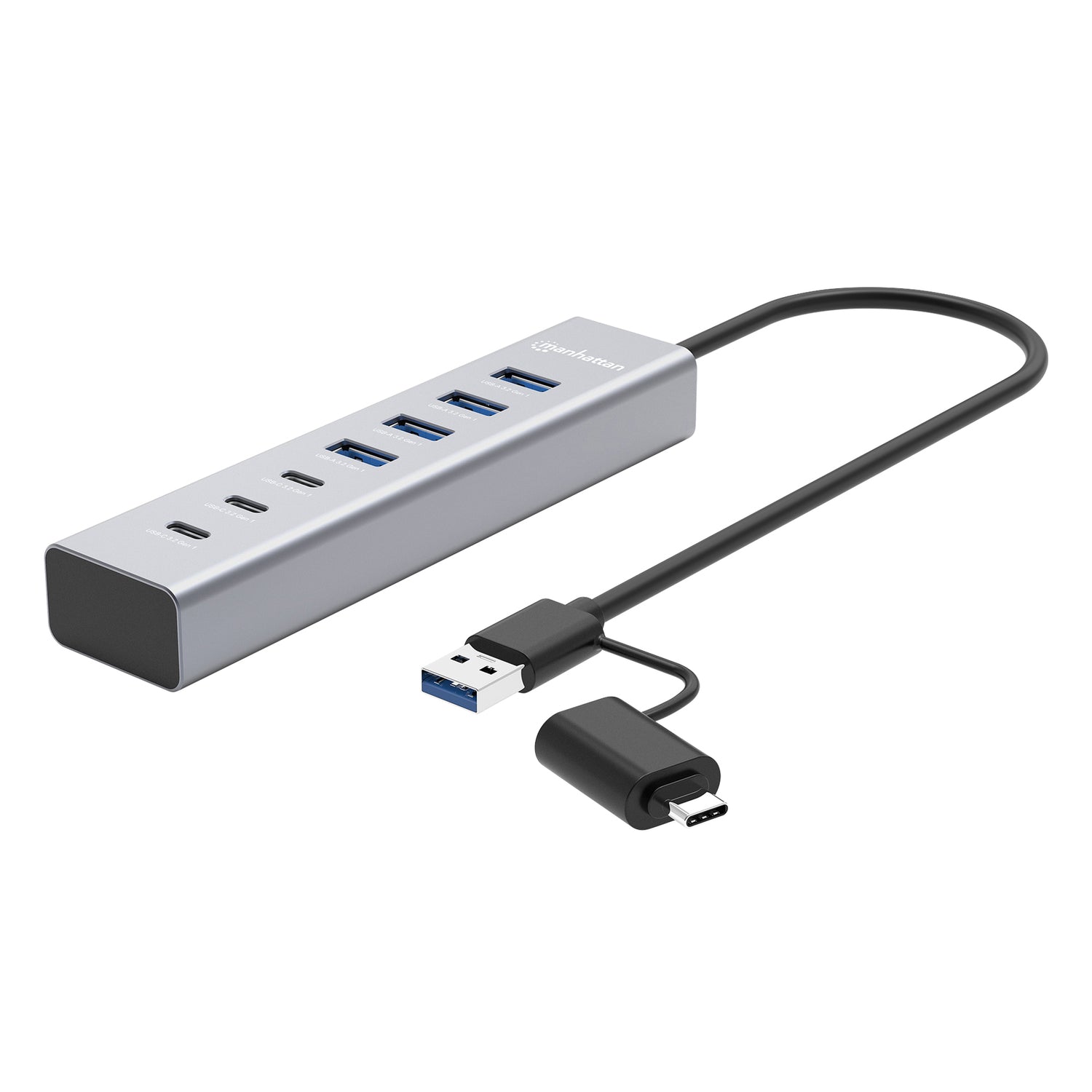Manhattan 7-Port USB 3.0 Type-C / Type-A Combo Hub 3+4