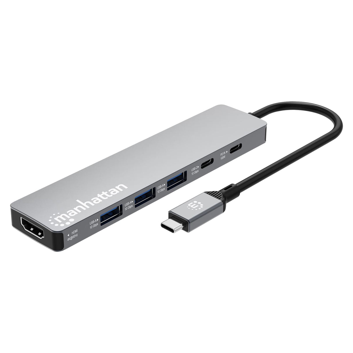 Manhattan USB-C PD 6-in-1 HDMI 4K Docking Station / Multiport Hub