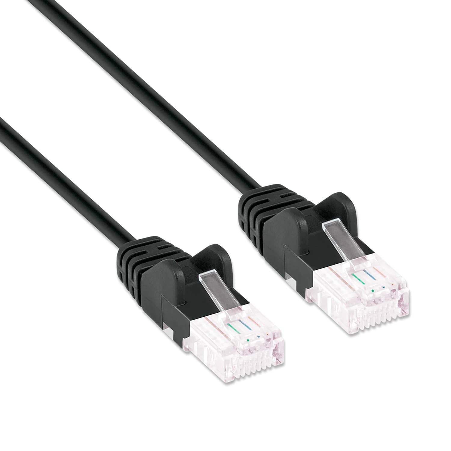 Intellinet Network Solutions Cat6 U/UTP Slim Network Patch Cable, 1ft, Black