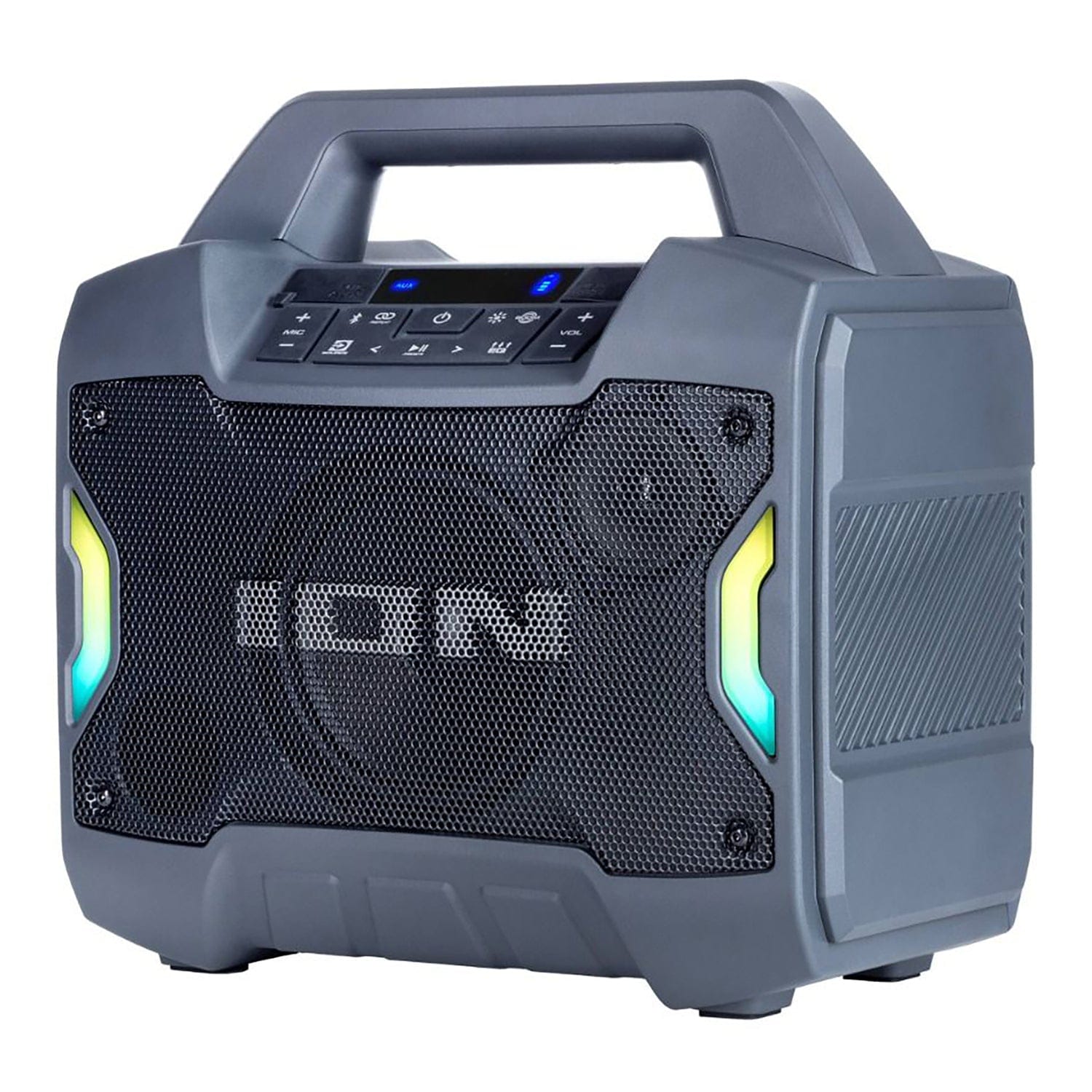 ION Game Day Primetime Portable Bluetooth Speaker with Lights and FM Radio, Black