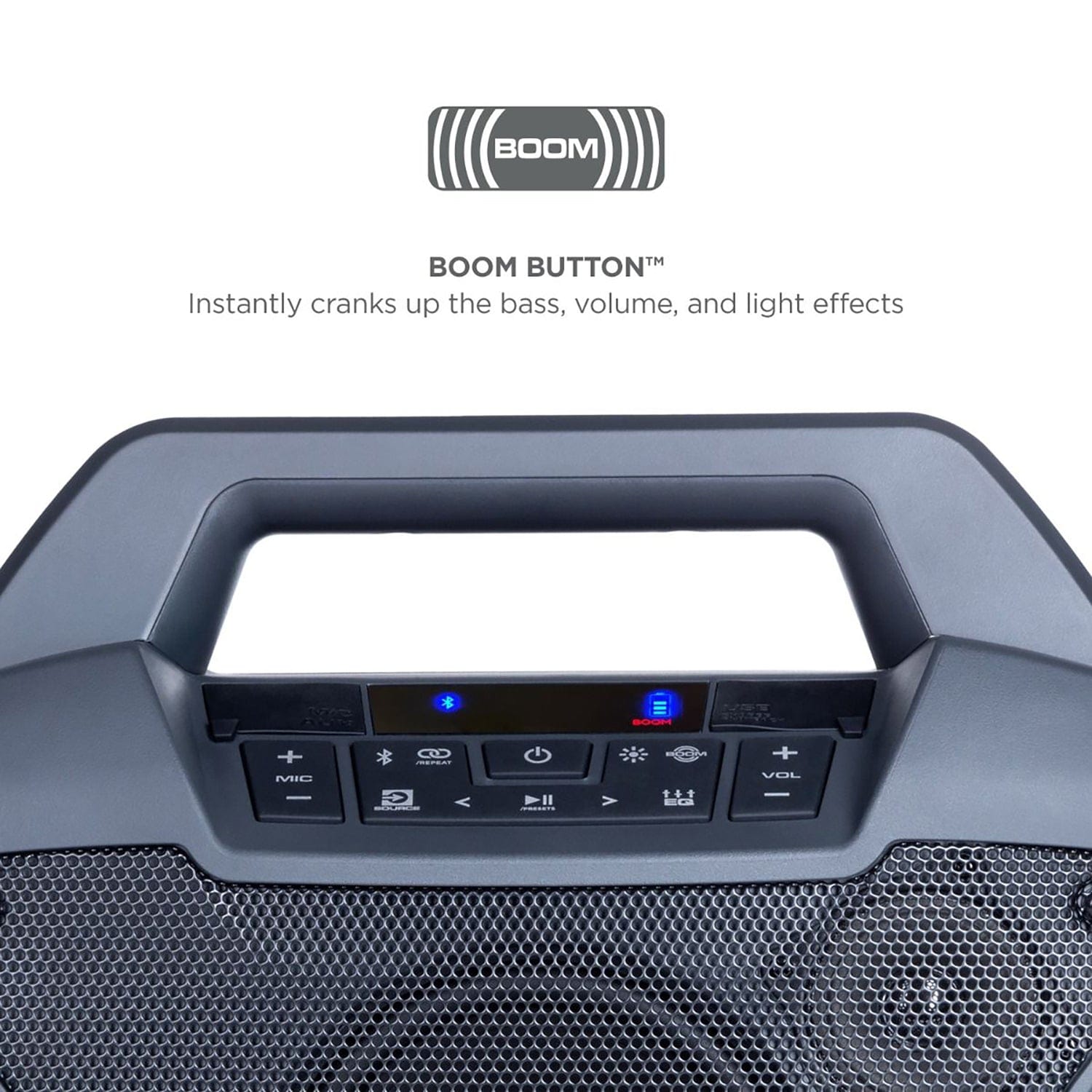 ION Game Day Primetime Portable Bluetooth Speaker with Lights and FM Radio, Black