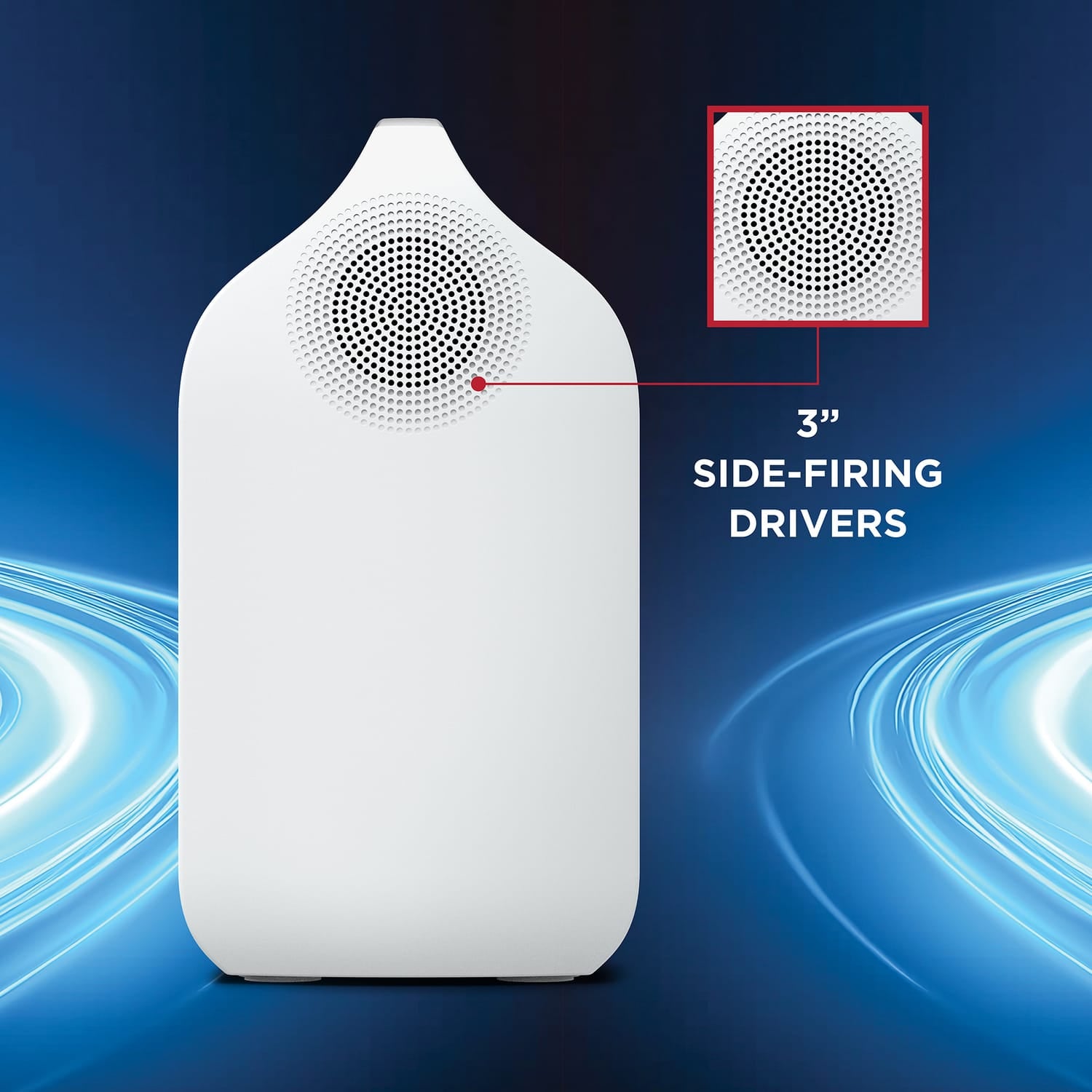ION 40-Watt-RMS Stereo Glow Tone Portable Bluetooth Rechargeable Speaker with 8-In. Woofer, Lights, TWS, Aux and Mic Inputs, FM, Water-Resistant