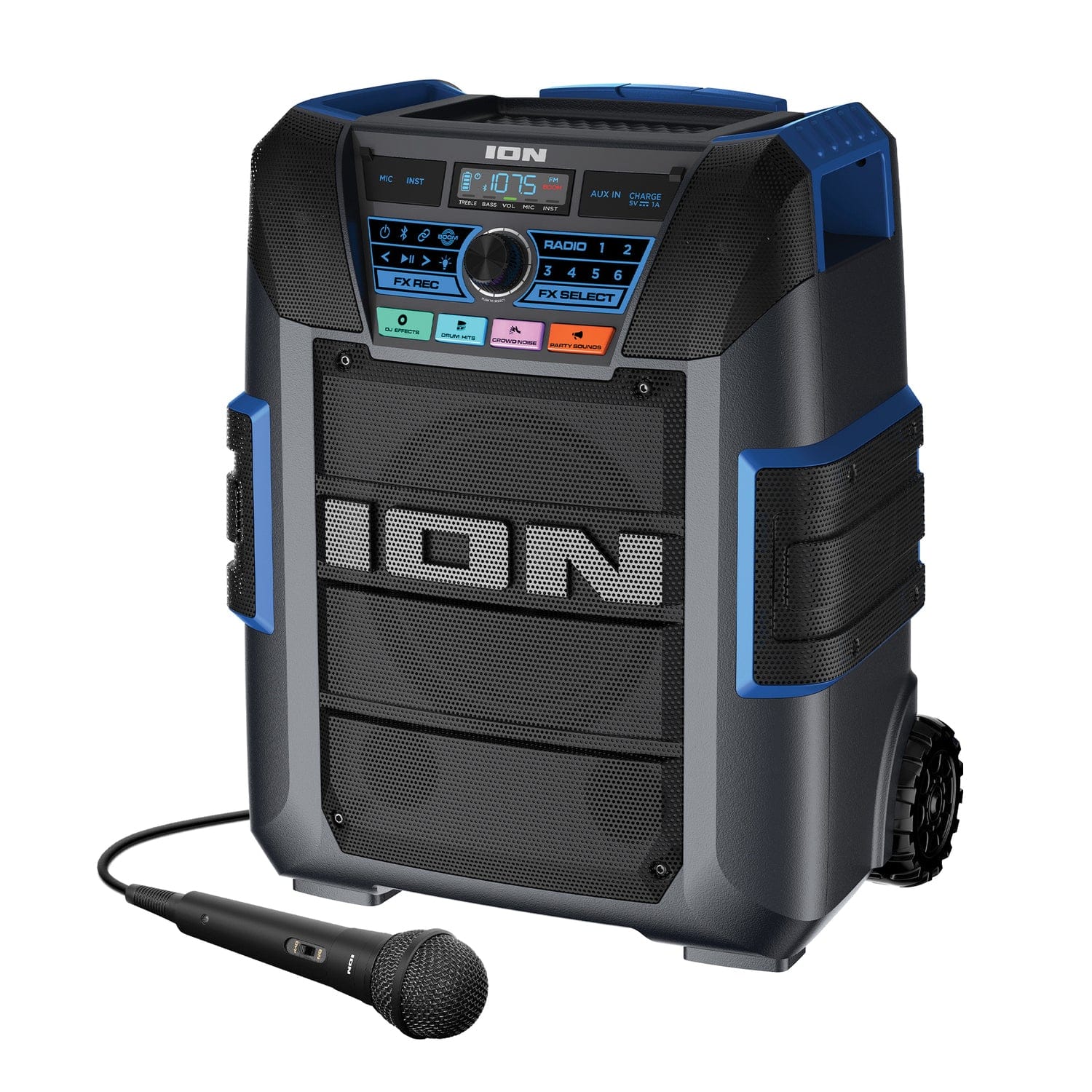 ION Explorer XL Portable Bluetooth All-Weather Speaker with Microphone, Stereo-Link, and Premium 5-Speaker Sound