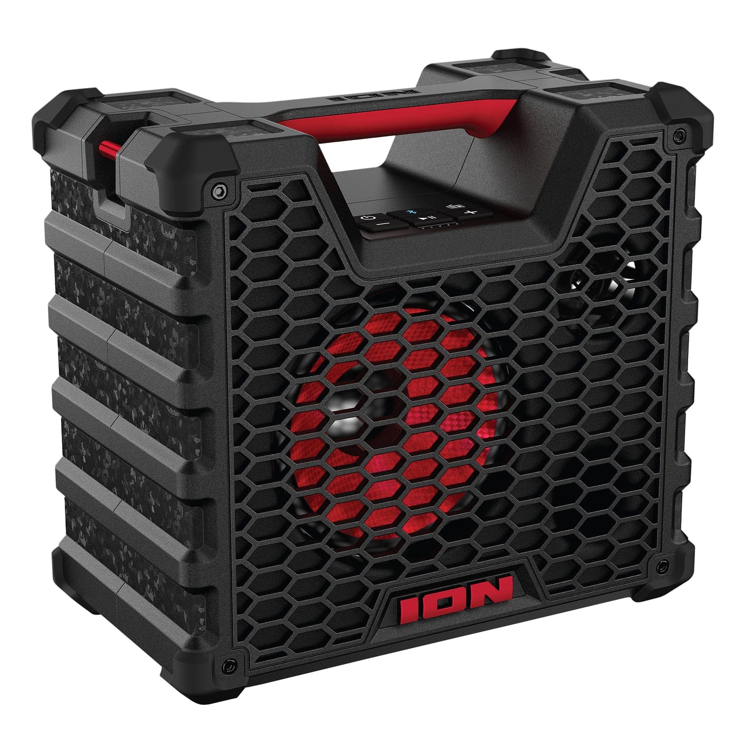 ION Tailgater Tough Portable Bluetooth All-Weather Speaker with Lights and Stereo-Link, Black