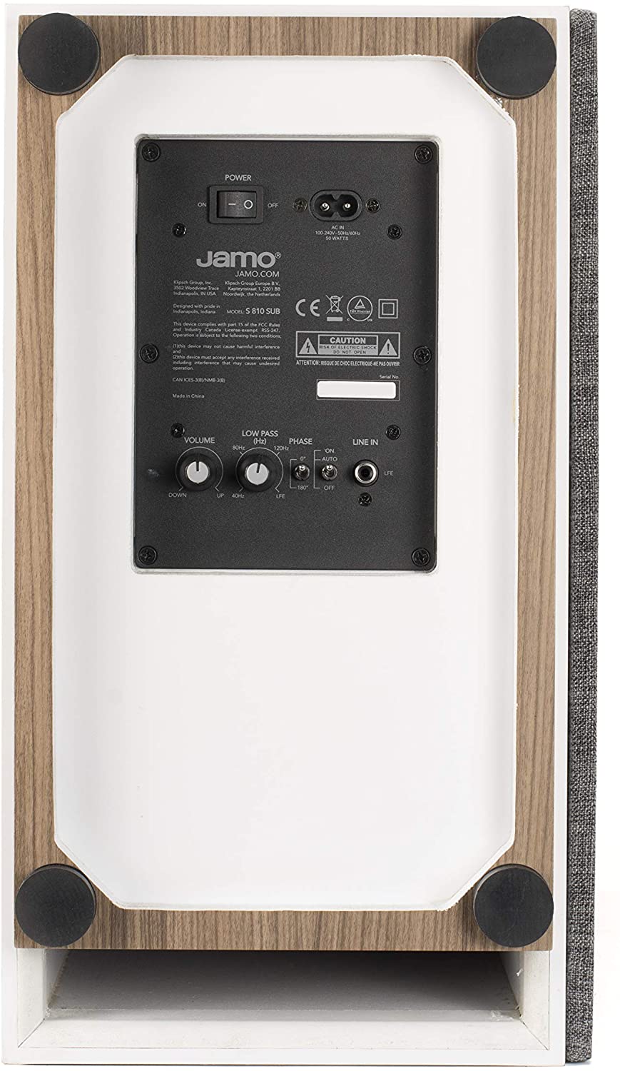 Jamo S 810 SUB Powered Subwoofer, White - Certified Refurbished