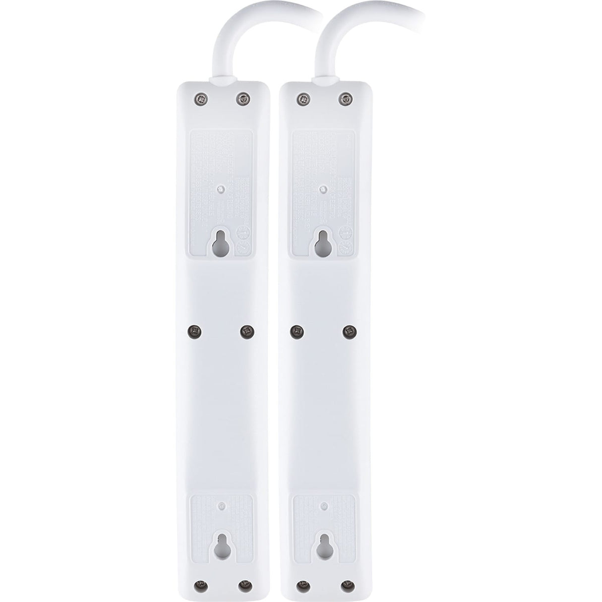 GE 6-AC Outlet 450-Joules Surge Protector Power Strip, 3-Ft. Cord with Straight Plug, 14709, 2 Pack