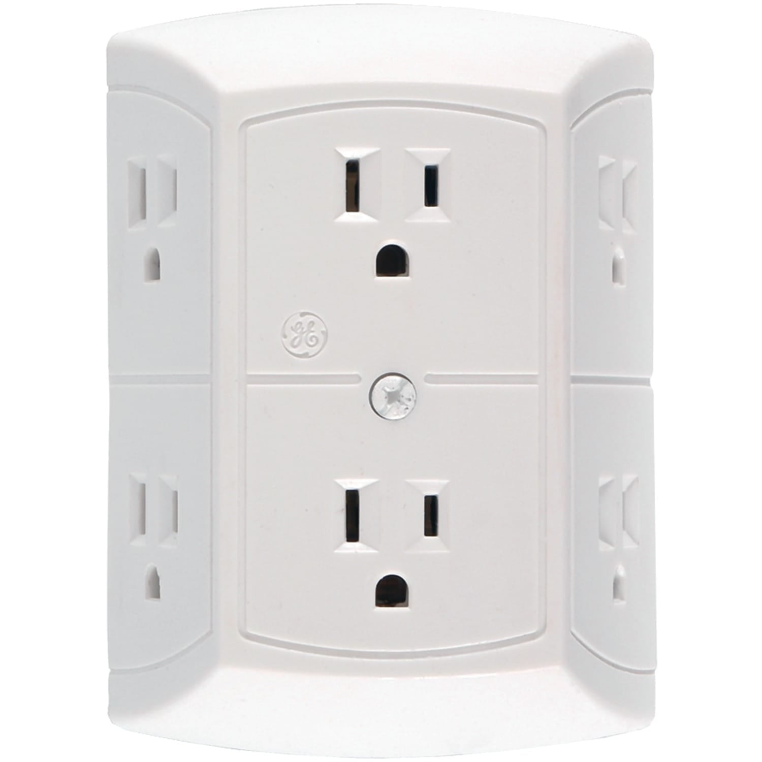 GE 6-AC Outlet Grounded Wall Tap, 50759