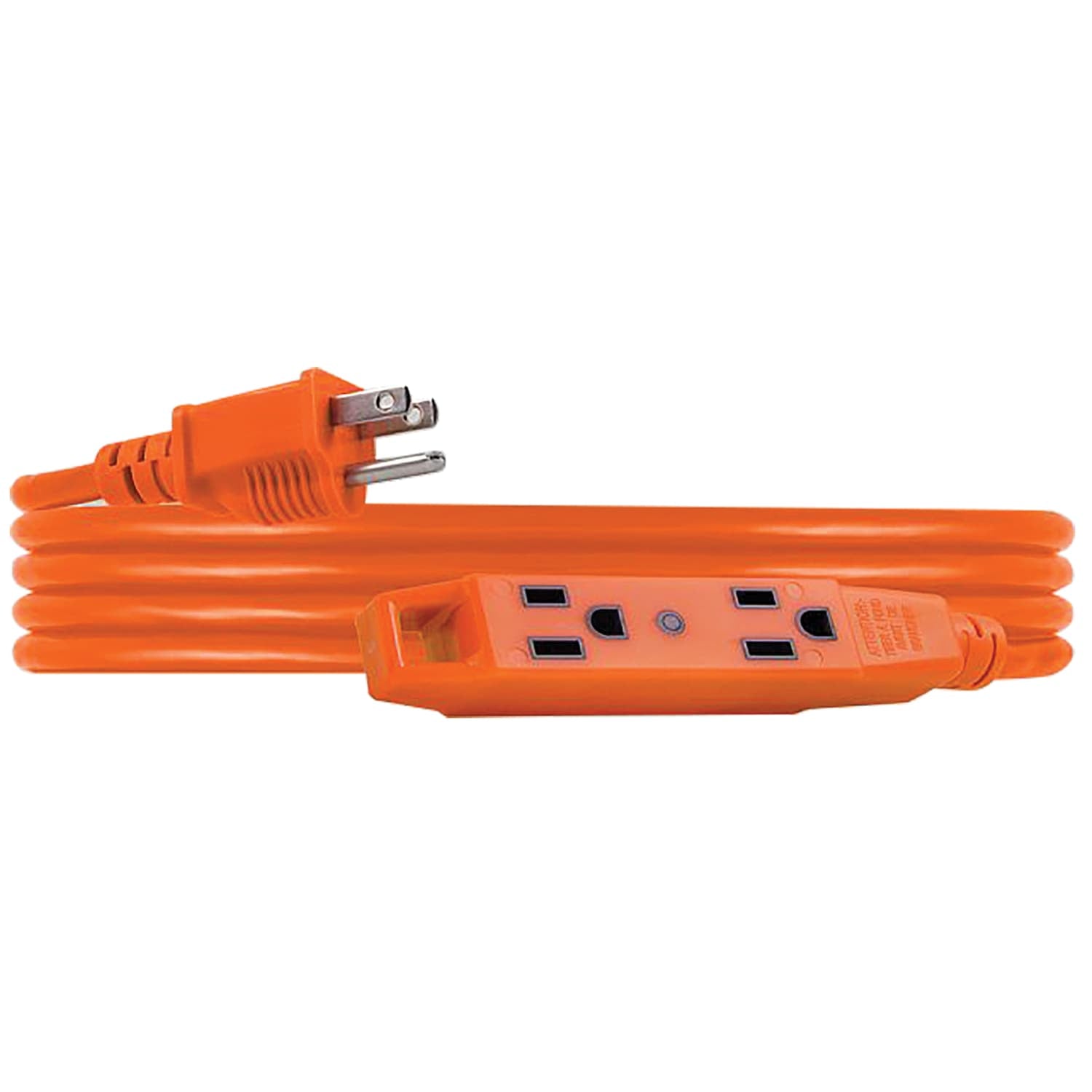 GE UltraPro Outdoor Extension Cord, 3 Outlets, 9-Ft. Cord, Orange, 51927