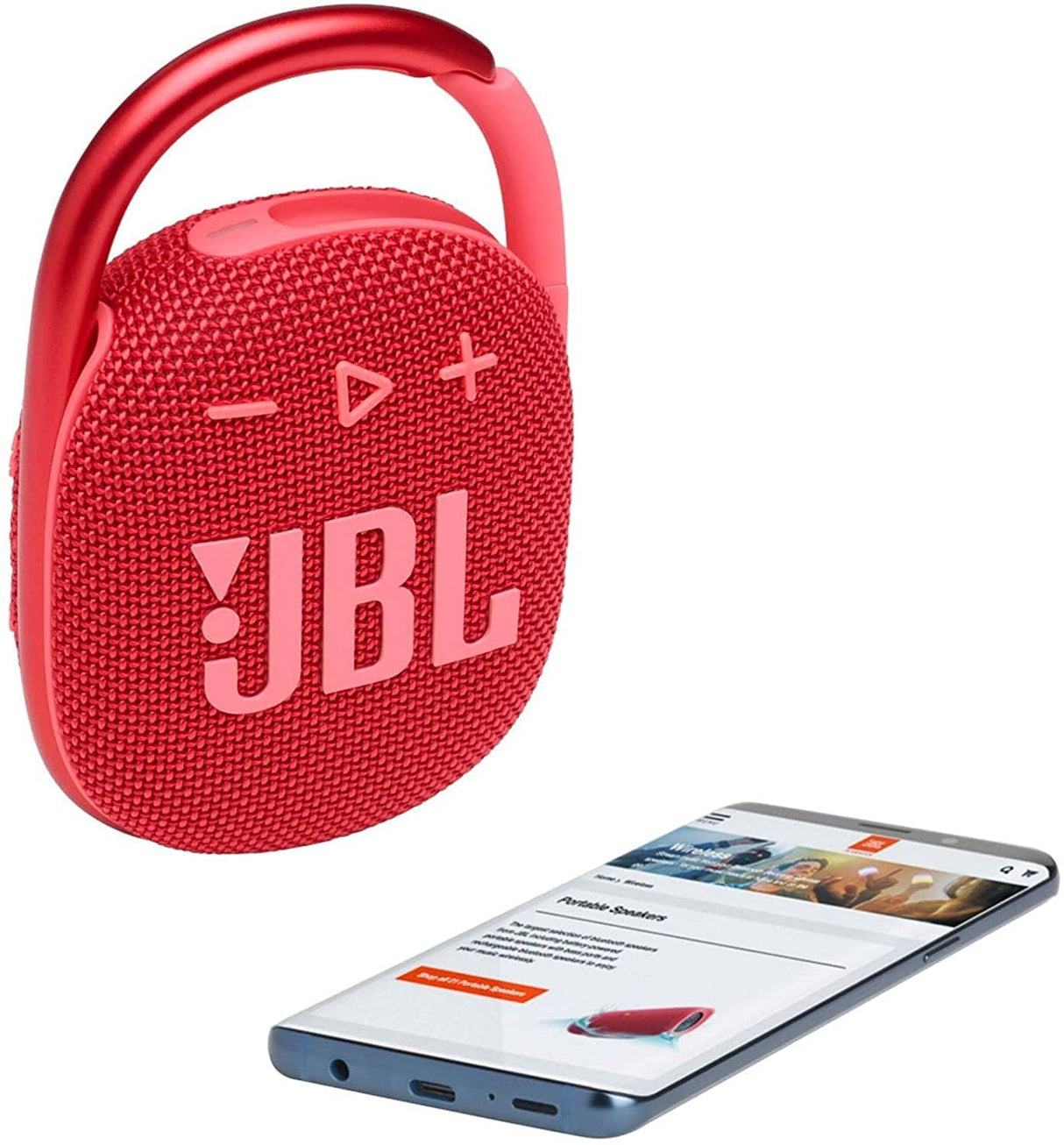 JBL Clip 4 Ultra-Portable Waterproof Dustproof Bluetooth Wireless Speaker - Certified Refurbished