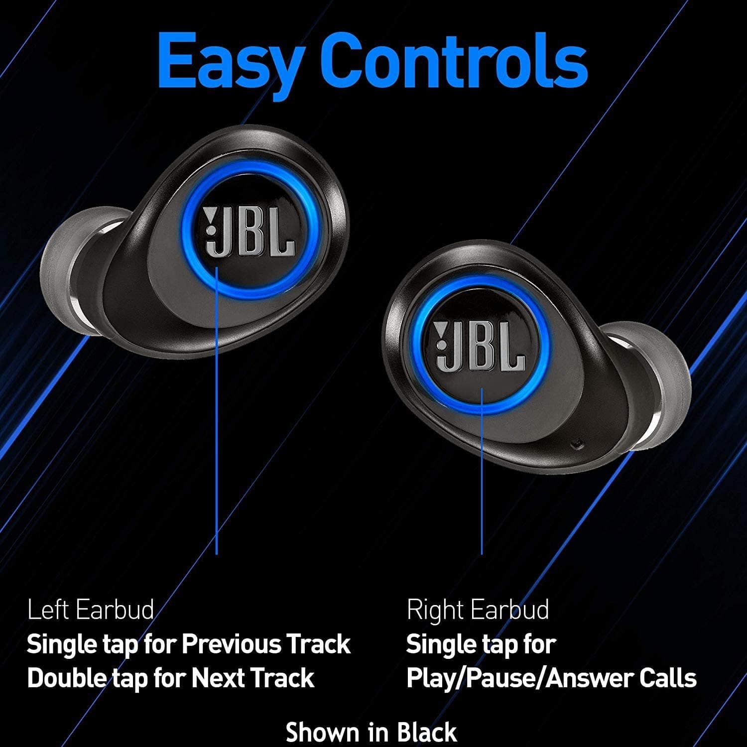 JBL Wireless In-Ear Headphones, Blue -Refurbished