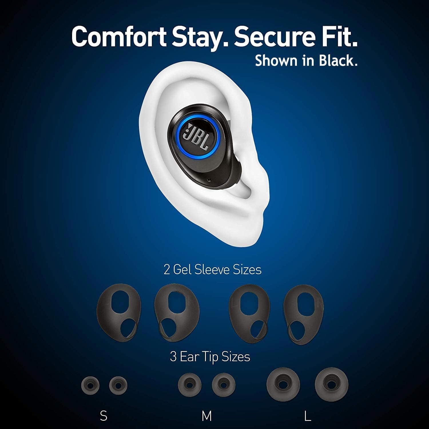 JBL Wireless In-Ear Headphones, Blue -Refurbished