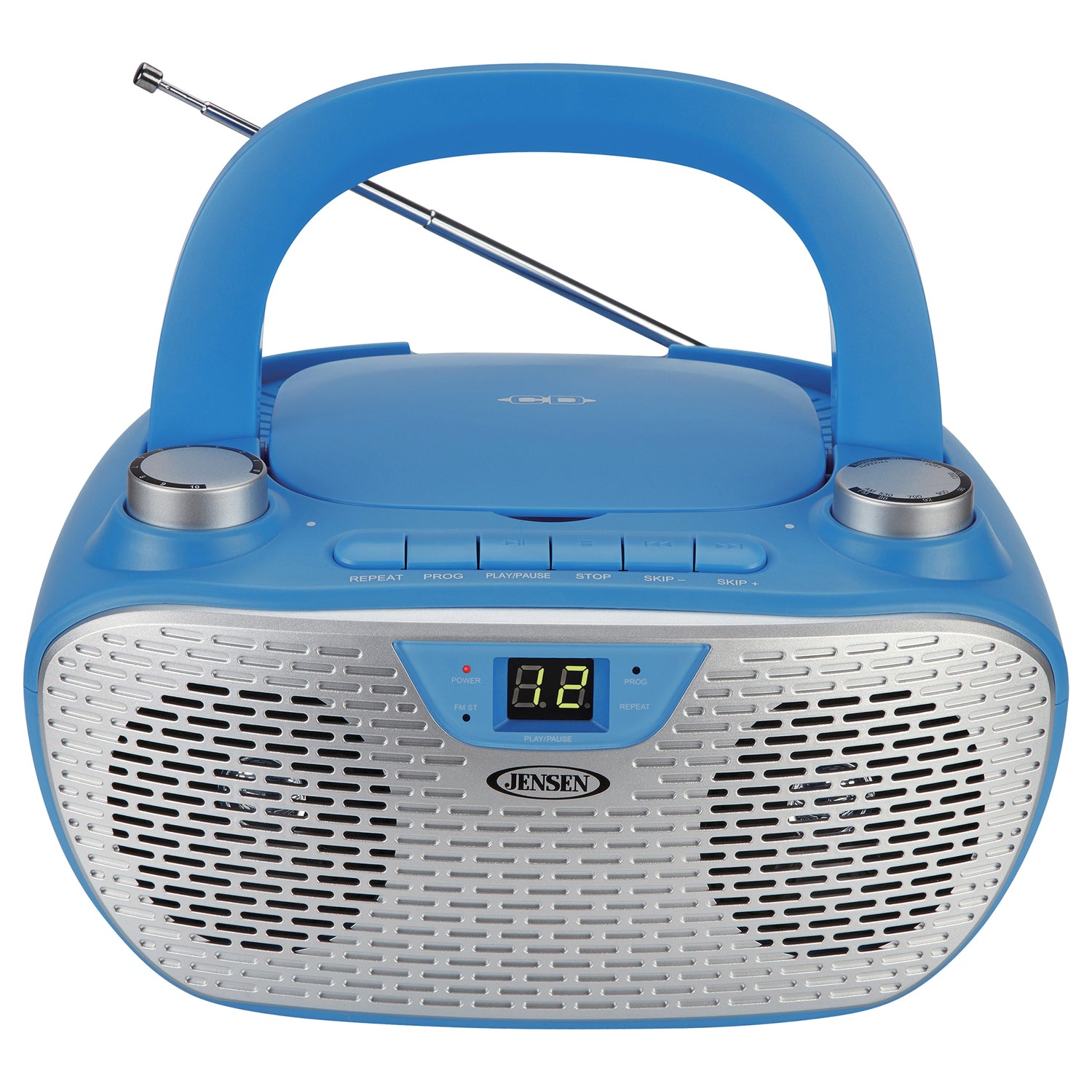 Jensen CD-485 1-Watt Portable Stereo CD Player with AM/FM Radio, Blue