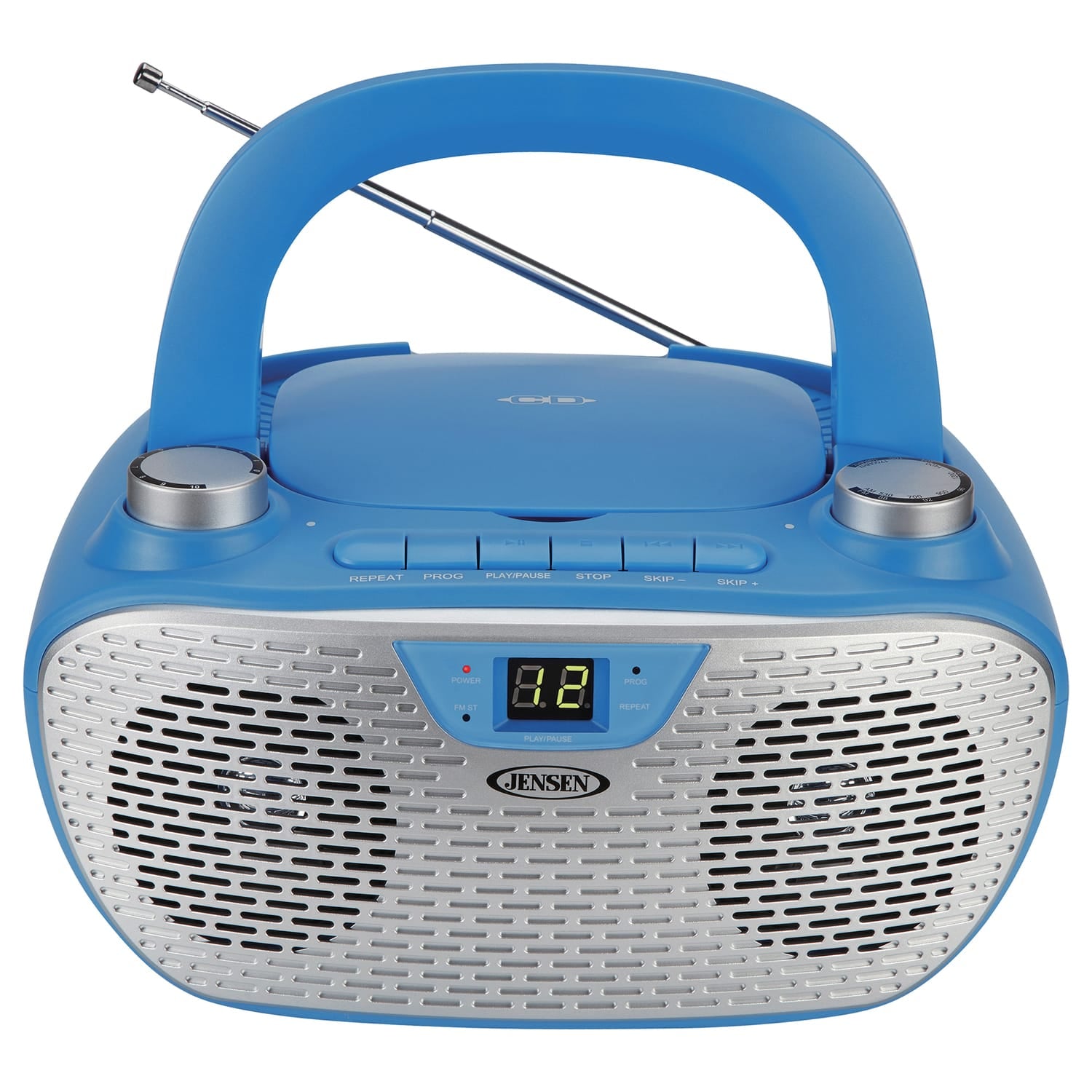 Jensen CD-485 1-Watt Portable Stereo CD Player with AM/FM Radio, Blue