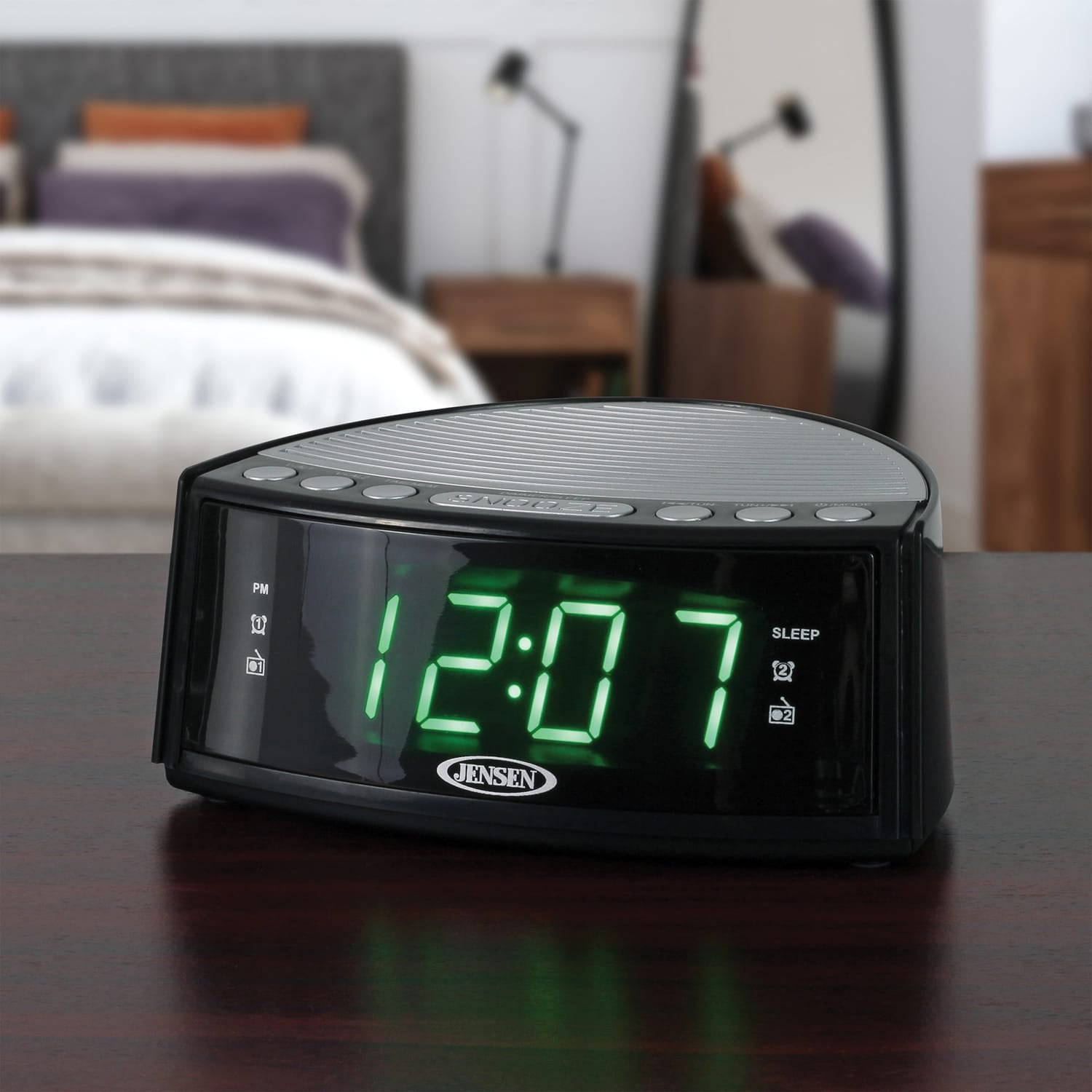 Jensen JCR-160 AM/FM Digital Dual-Alarm Clock Radio