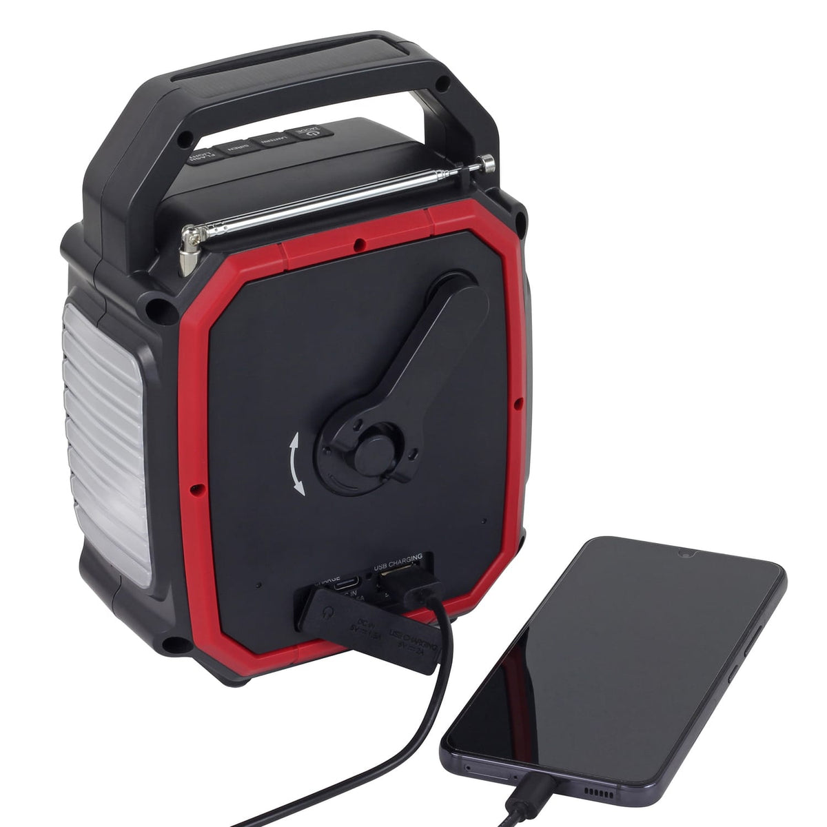 Jensen Portable NOAA Emergency Weather Radio with AM/FM/Alerts, 8000-mAh Power Bank, 4-Way Power, LED Lights, Bluetooth, USB Charging