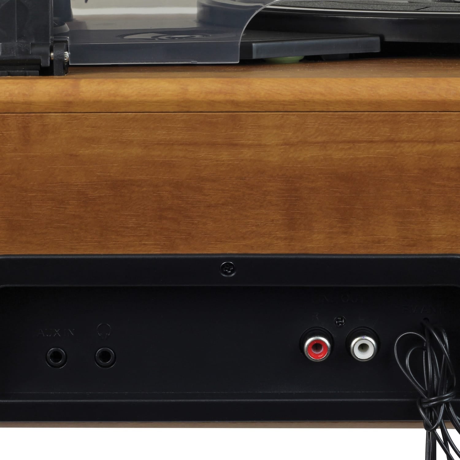 Jensen 4-Watt 3-Speed Belt-Drive Manual Turntable with Built-in Speakers, Bluetooth, Cassette Player/Recorder, AM/FM, and 45-RPM Adapter, JTA-385