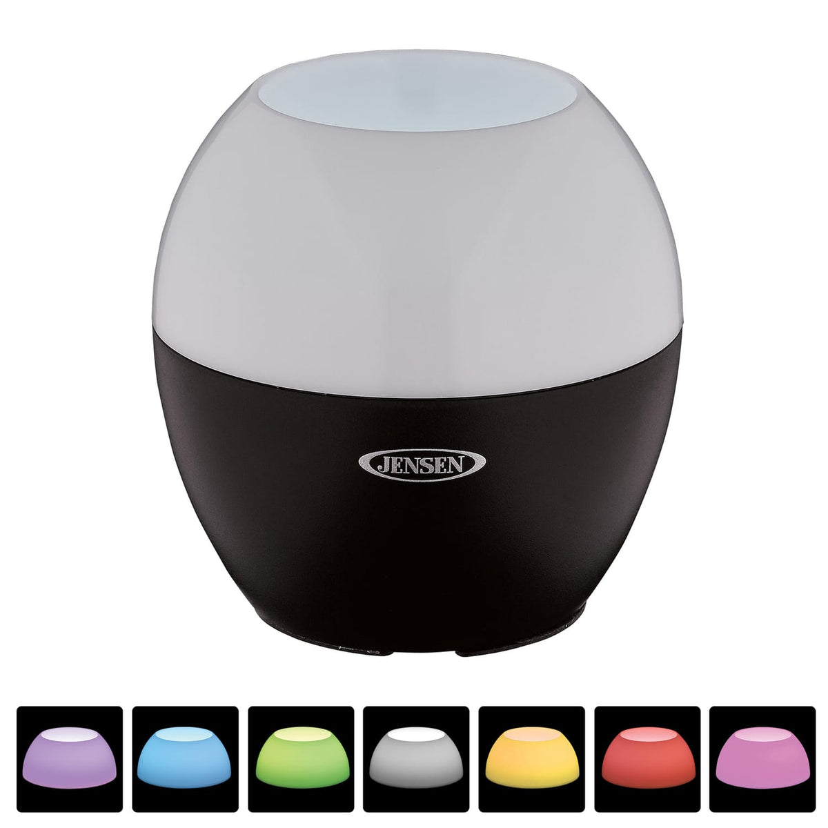 Jensen 2-Watt-RMS Bluetooth SMPS-560 Rechargeable Wireless Speaker with 2.5-in. Woofer, Color-Changing LED Light, and Aux Input