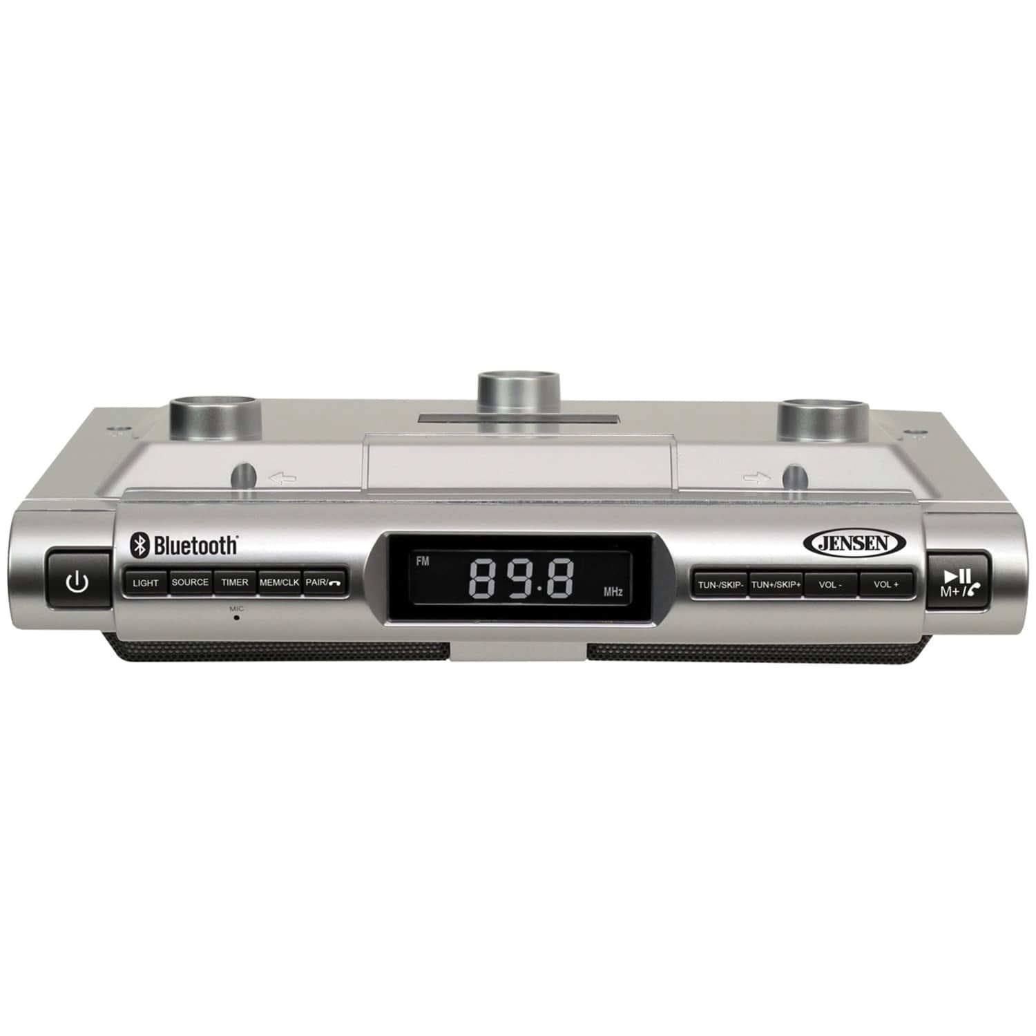 Jensen Under-Cabinet Universal Bluetooth Music System, Silver, SMPS-628