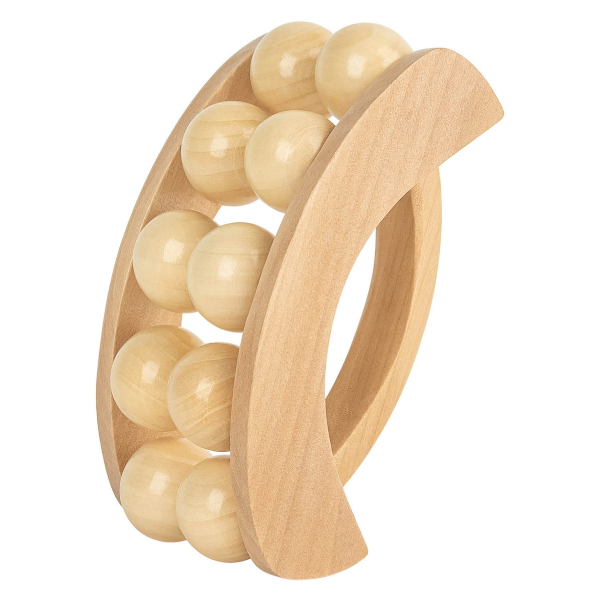 Brookstone Handheld Wooden Body Massager, Wood