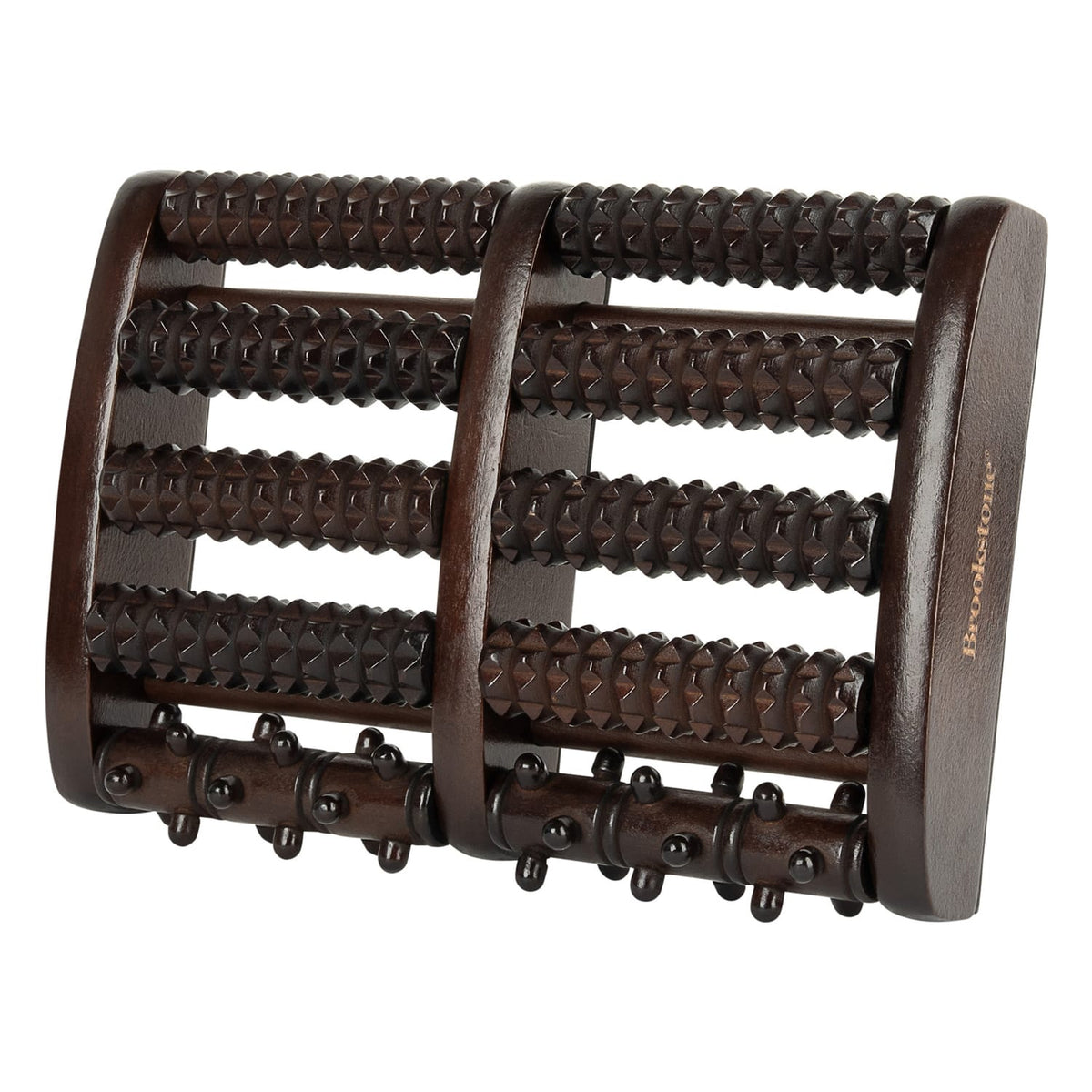 Brookstone Wooden Foot Massager, Large, Brown