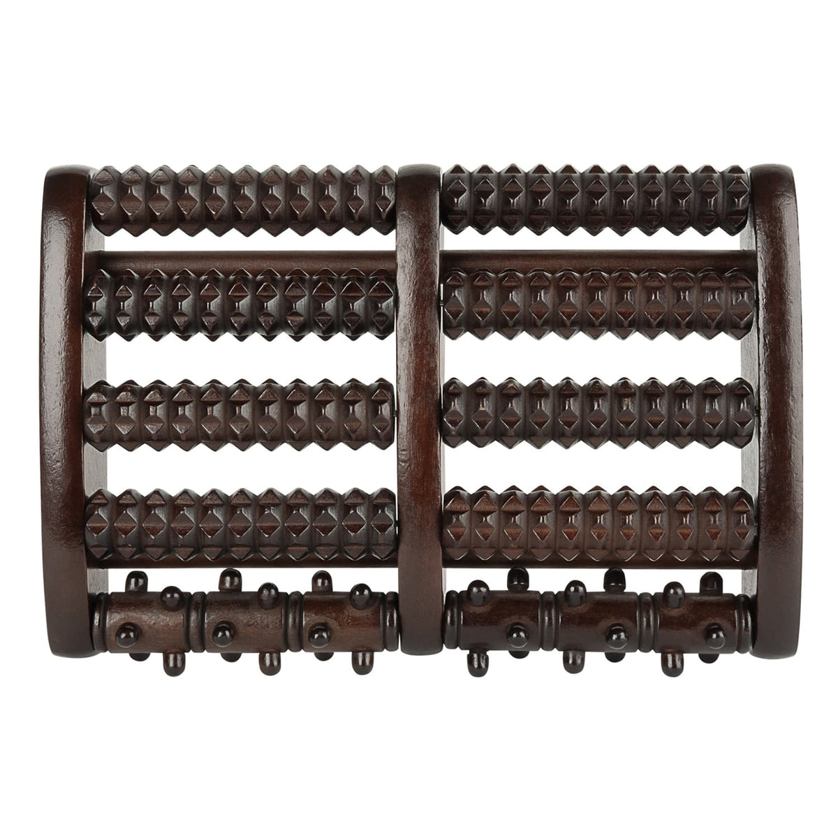 Brookstone Wooden Foot Massager, Large, Brown