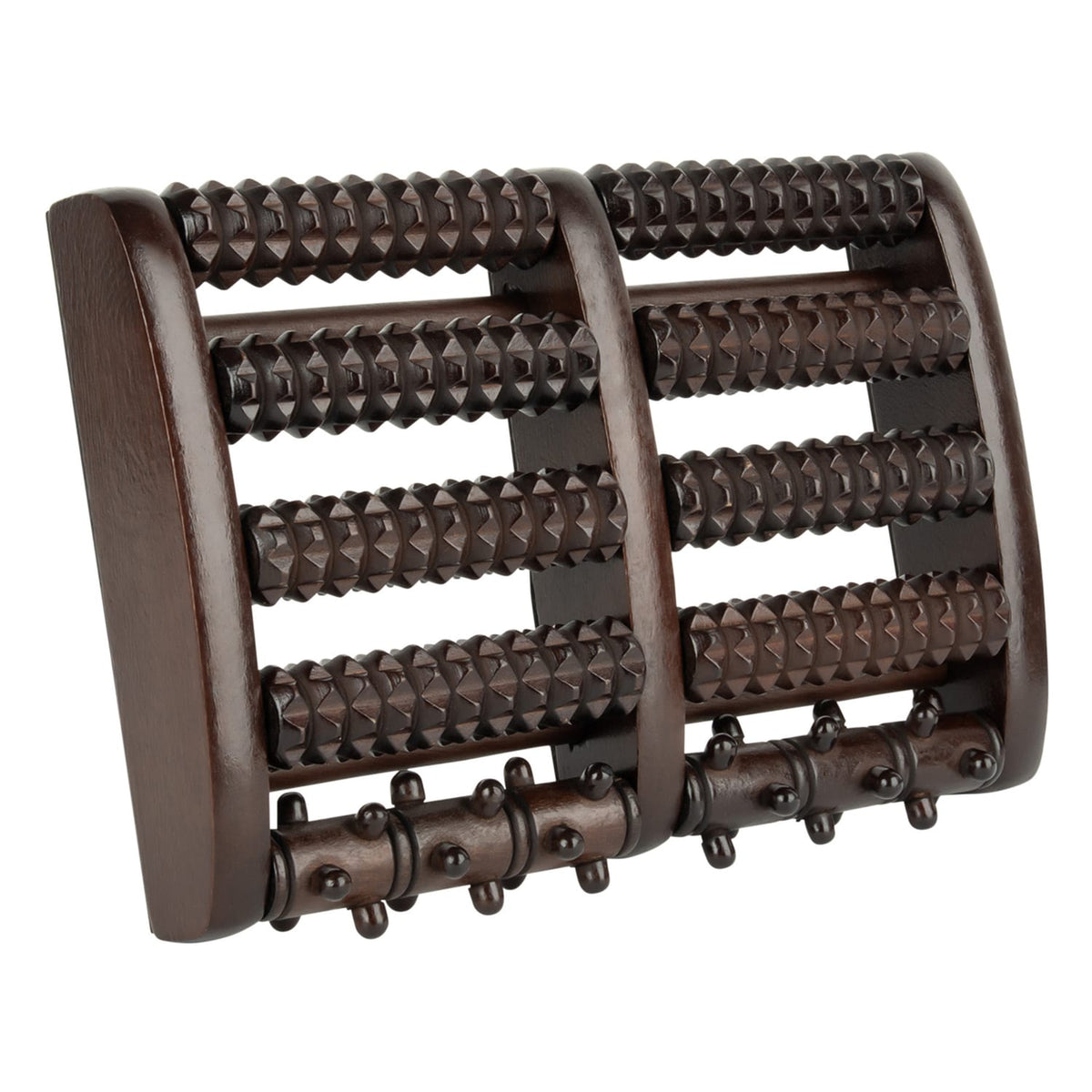 Brookstone Wooden Foot Massager, Large, Brown