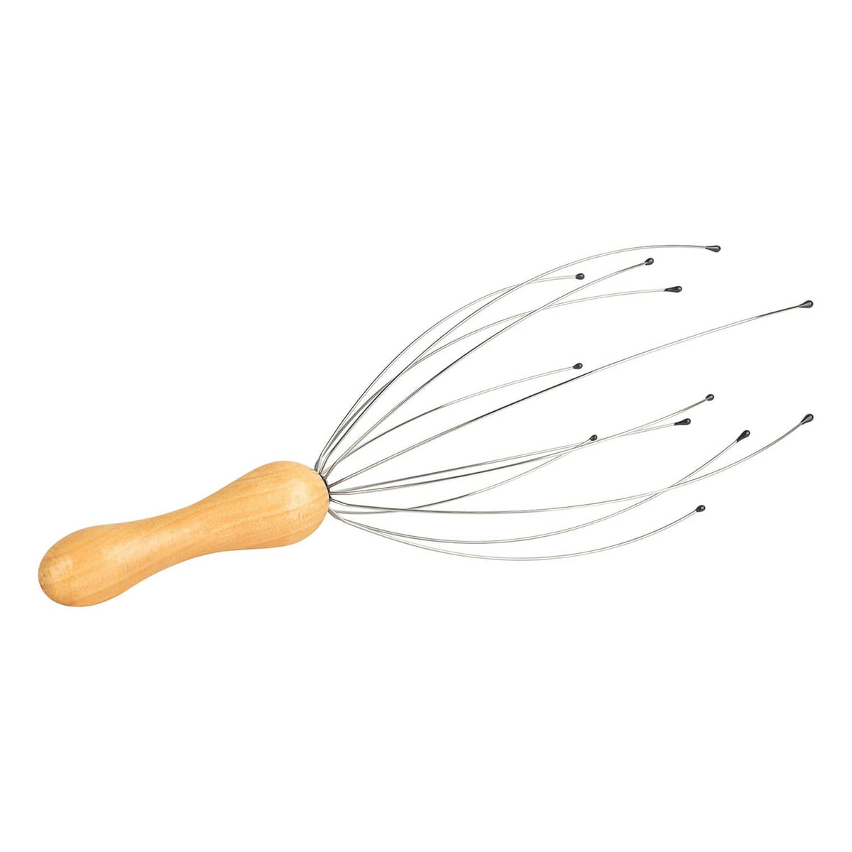 Brookstone Handheld Scalp Massager, Wood