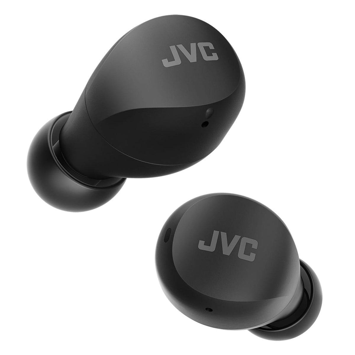 JVC Gumy mini TWS Bluetooth In-Ear Earbuds with Mics, On-Ear Controls, Charging Case, up to 23 Hours Play Time, 3 Sound Modes, IPX4, HA-A6T, Black