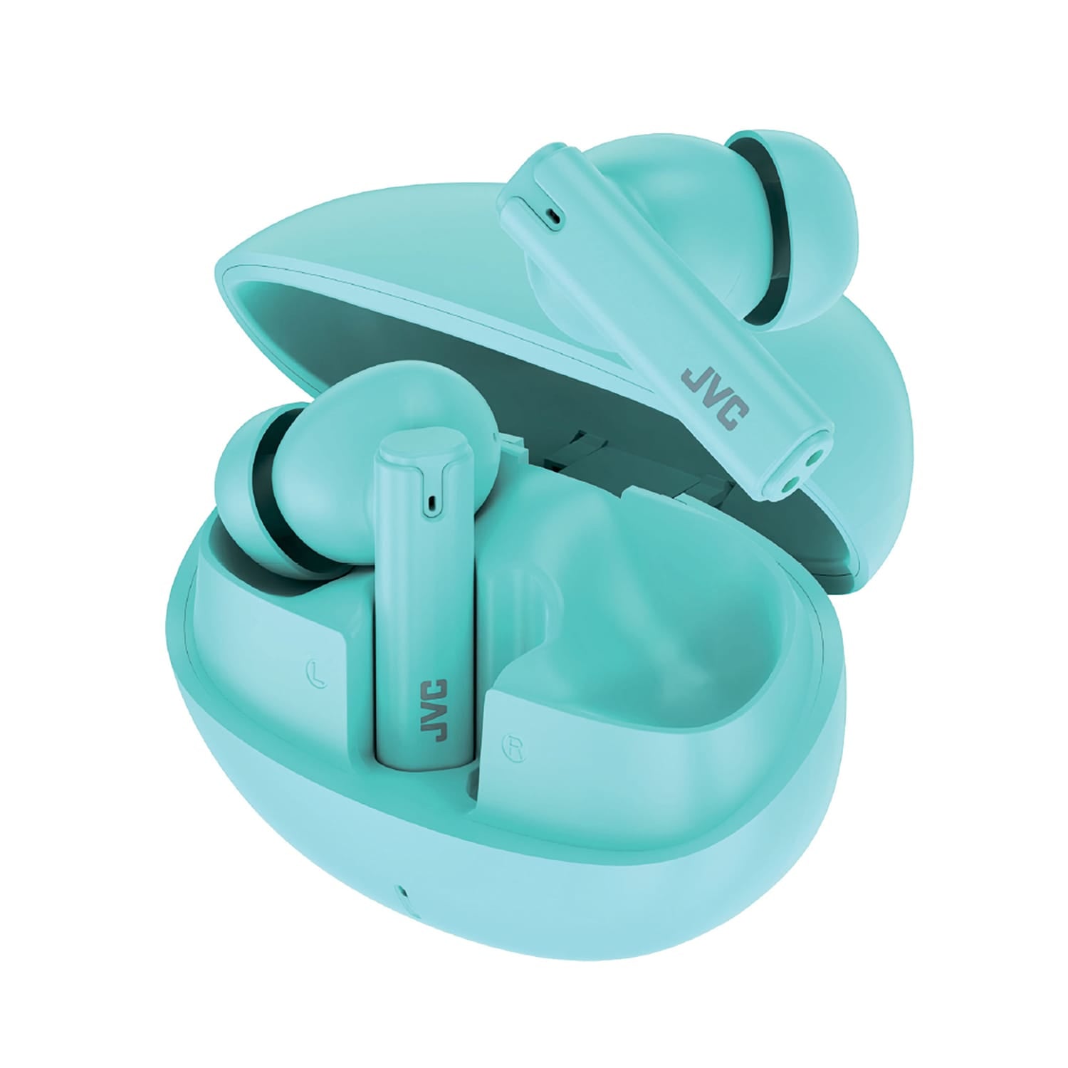 JVC TWS Bluetooth In-Ear Ultra-Compact Earbuds with Mic with Charging Case, up to 28 Hours Play Time, HA-D6T, Green