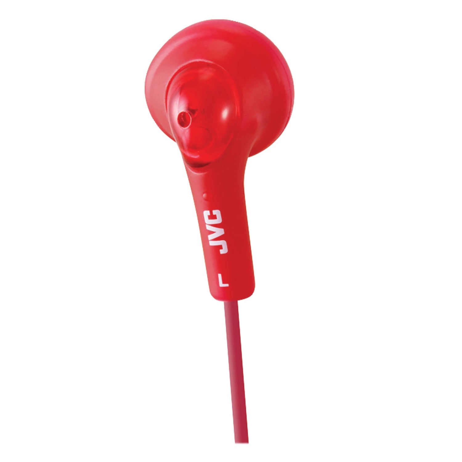 JVC Gumy Wired Earbuds In-Ear Headphones with In-Line Mic/Remote and 3.5-mm Connector, HA-F160, Red