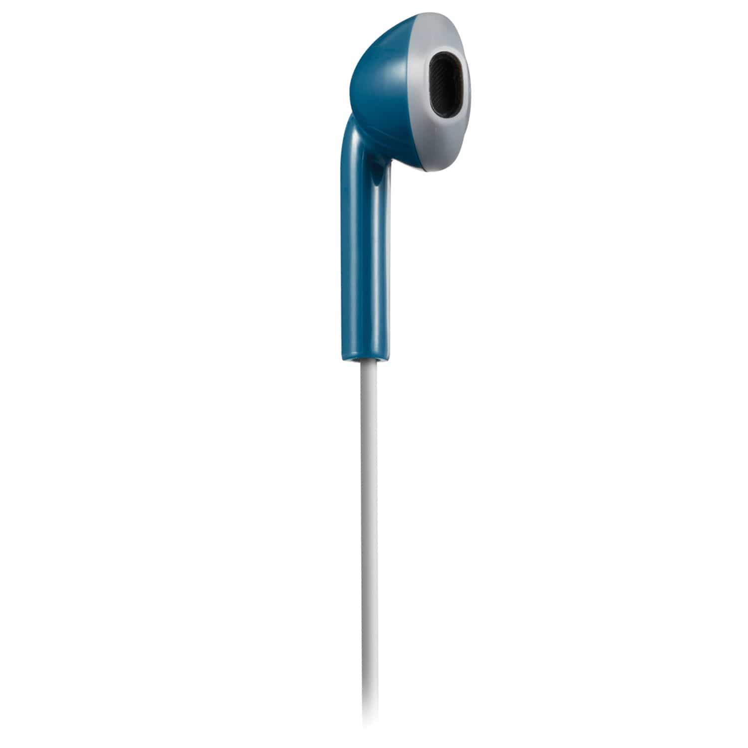 JVC Wired Retro In-Ear Earbuds with In-Line Mic/Remote and 3.5-mm Connector, HAF19M, Blue
