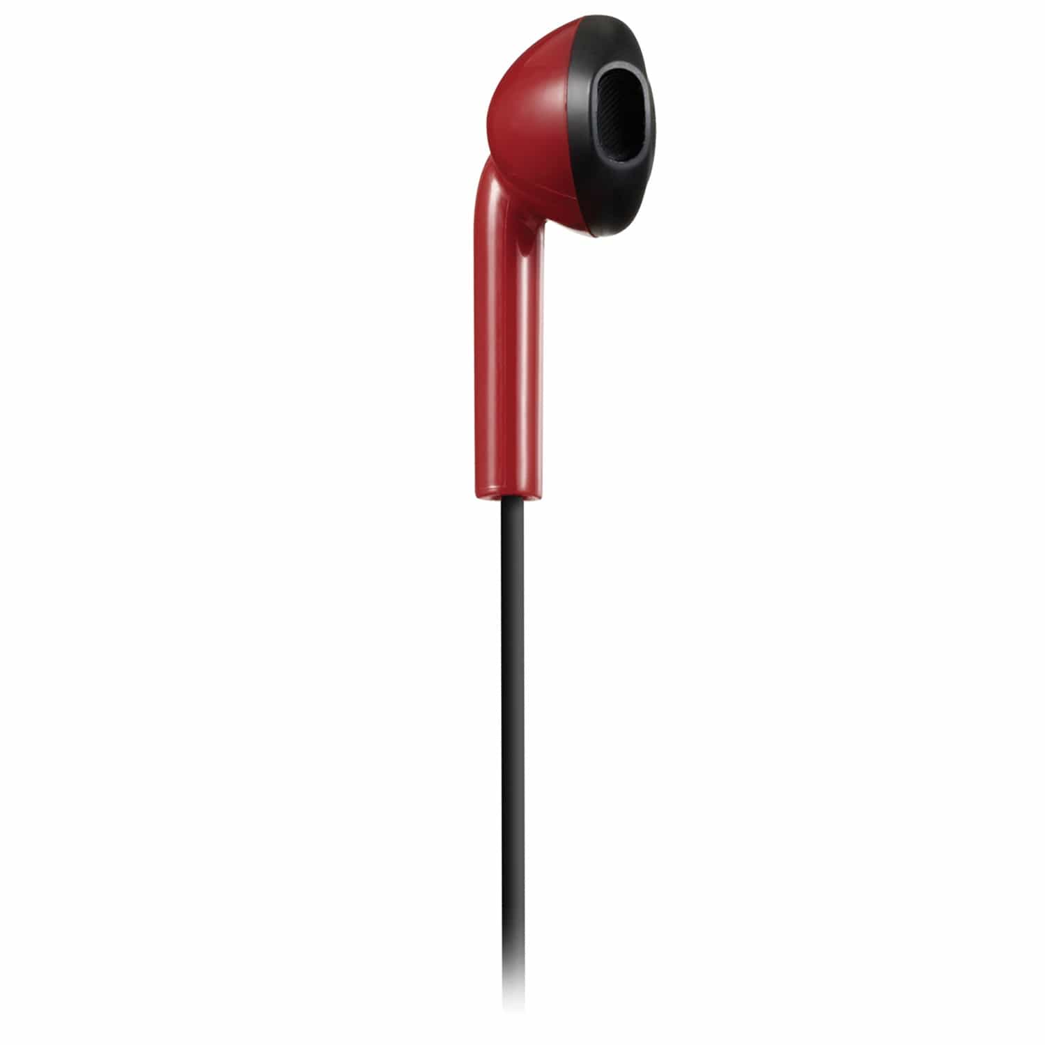 JVC Wired Retro In-Ear Earbuds with In-Line Mic/Remote and 3.5-mm Connector, HAF19M, Red