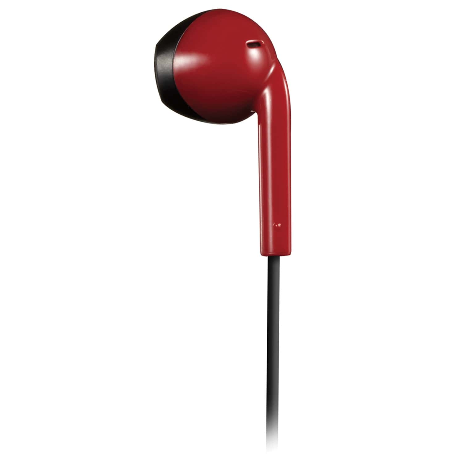 JVC Wired Retro In-Ear Earbuds with In-Line Mic/Remote and 3.5-mm Connector, HAF19M, Red