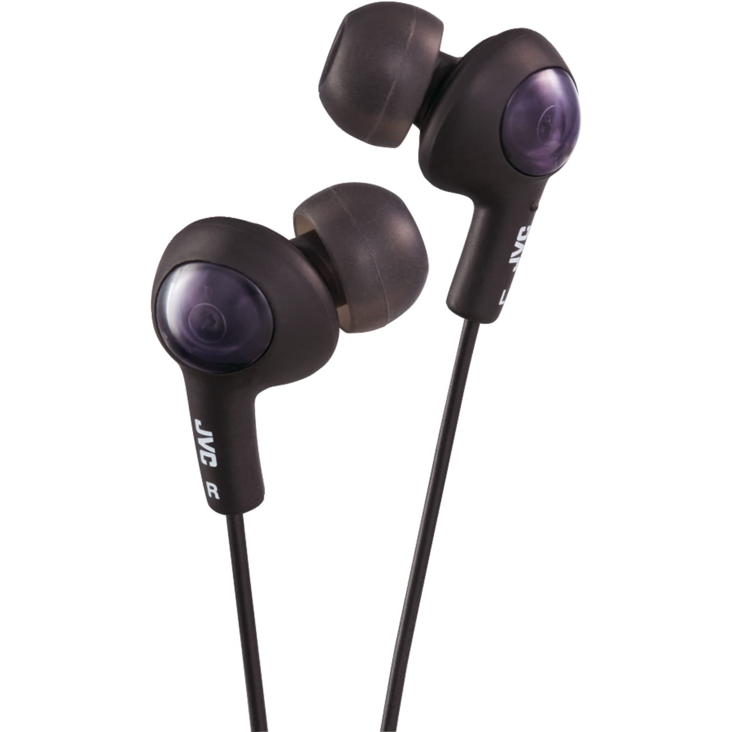JVC Gumy Plus Wired Inner-Ear Earbuds with 3.5-mm Connector, HA-FX5, Black
