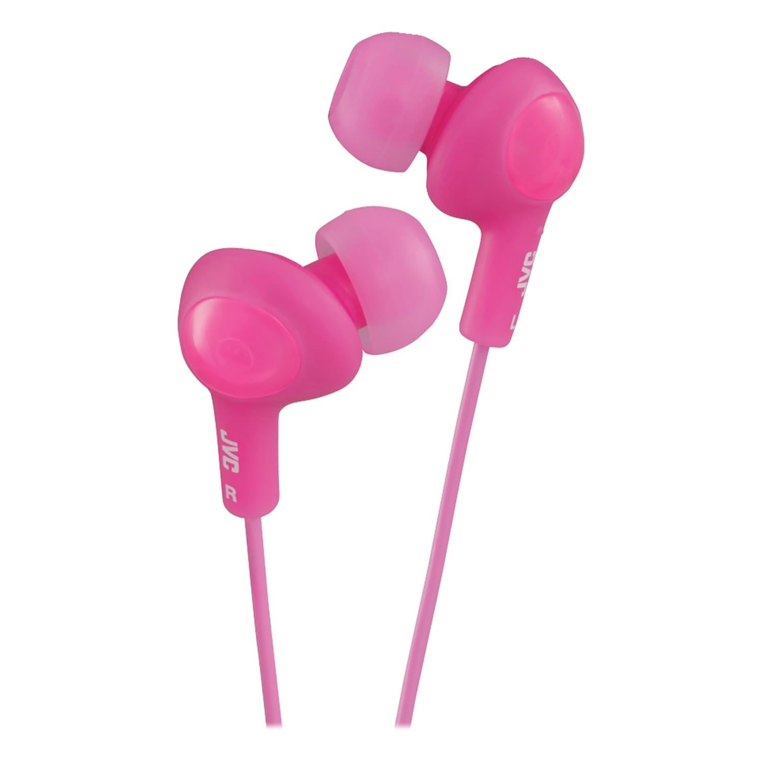 JVC Gumy Plus Wired Inner-Ear Earbuds with 3.5-mm Connector, HA-FX5, Pink