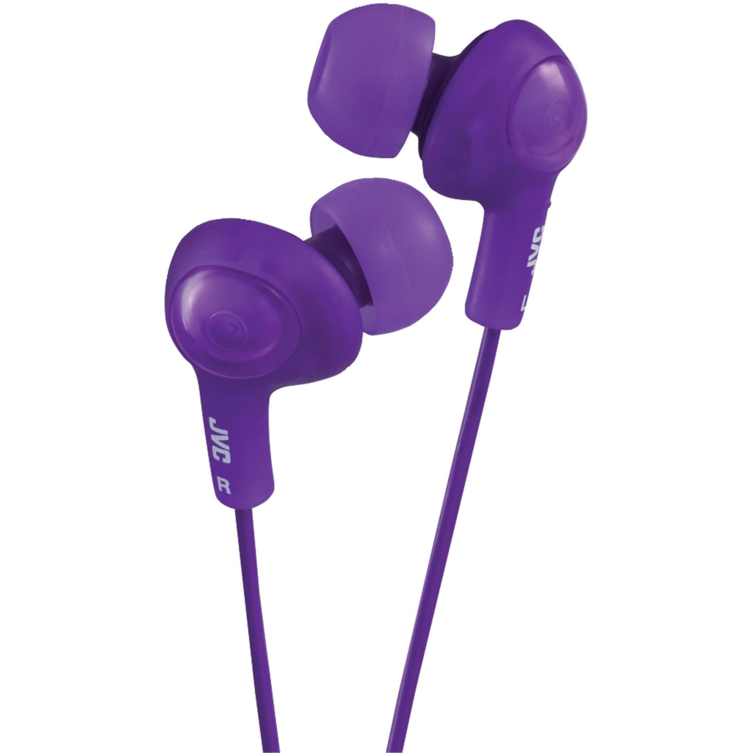 JVC Gumy Plus Wired Inner-Ear Earbuds with 3.5-mm Connector, HA-FX5, Violet