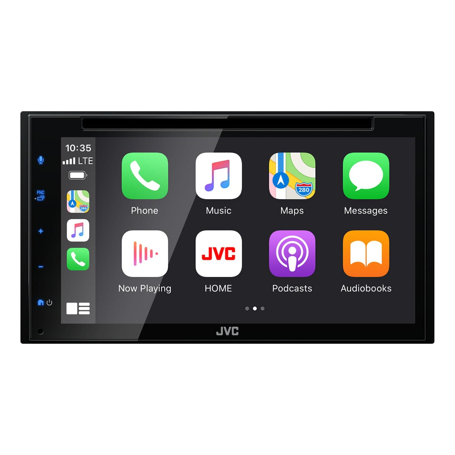 JVC KW-V660BT 6.8-In. Double-DIN In-Dash DVD Receiver with Bluetooth, Apple CarPlay, Android Auto, and SiriusXM Ready