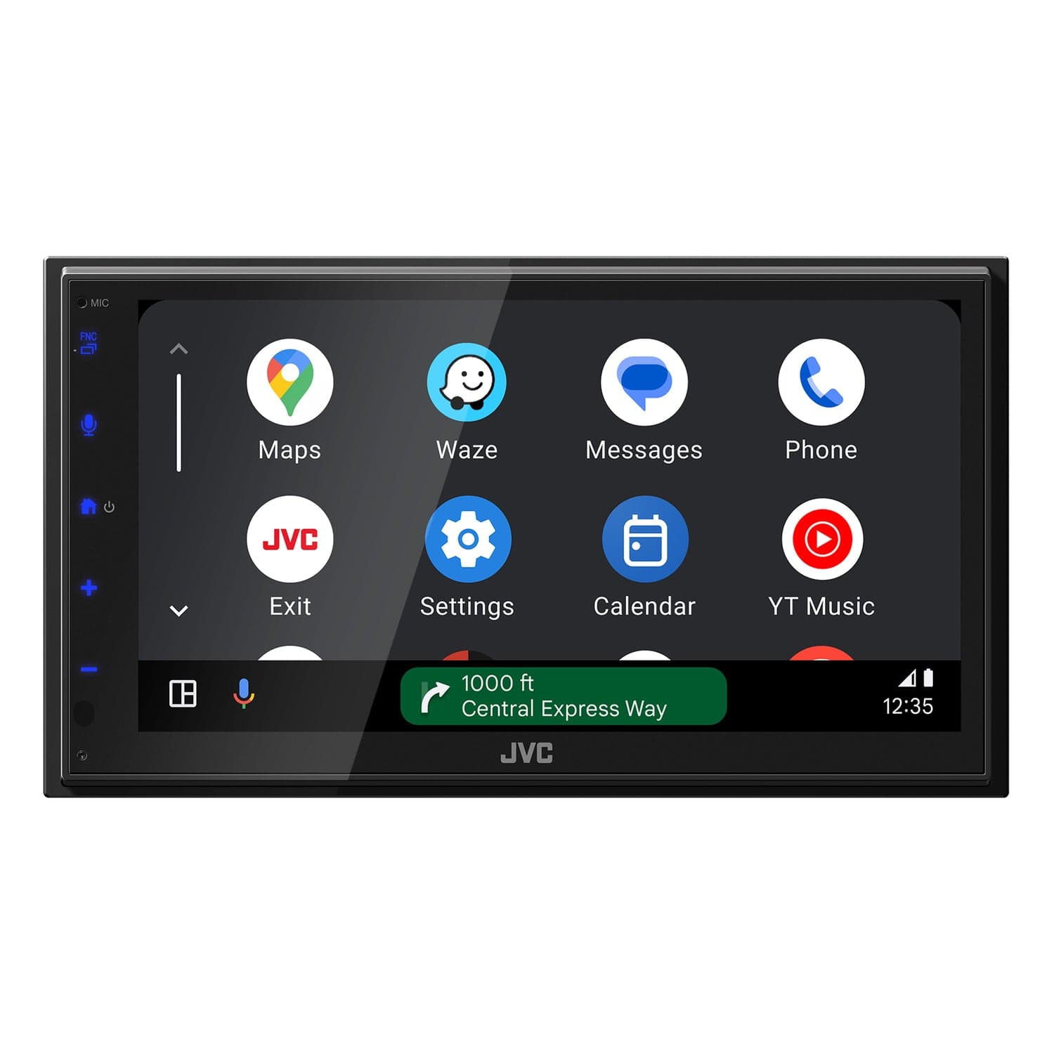 JVC KW-M695BW 6.8-In. Car In-Dash Unit, Double-DIN Digital Receiver with WSVGA Touch Screen, Wireless Android Auto/Apple CarPlay, and SiriusXM Ready