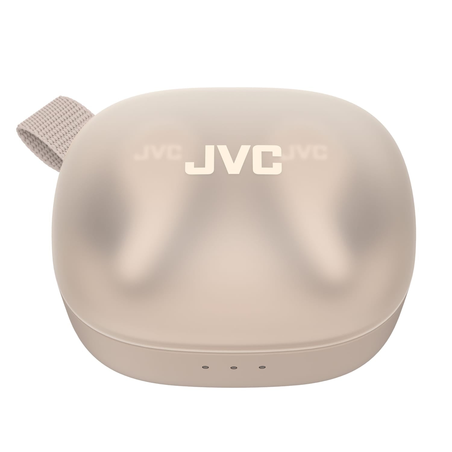 JVC Gumy Premium TWS Bluetooth Earbuds with Mic and Charging Case, ANC, up to 26 Hours Play Time, IPX4 Waterproof, HAA23T, Tan