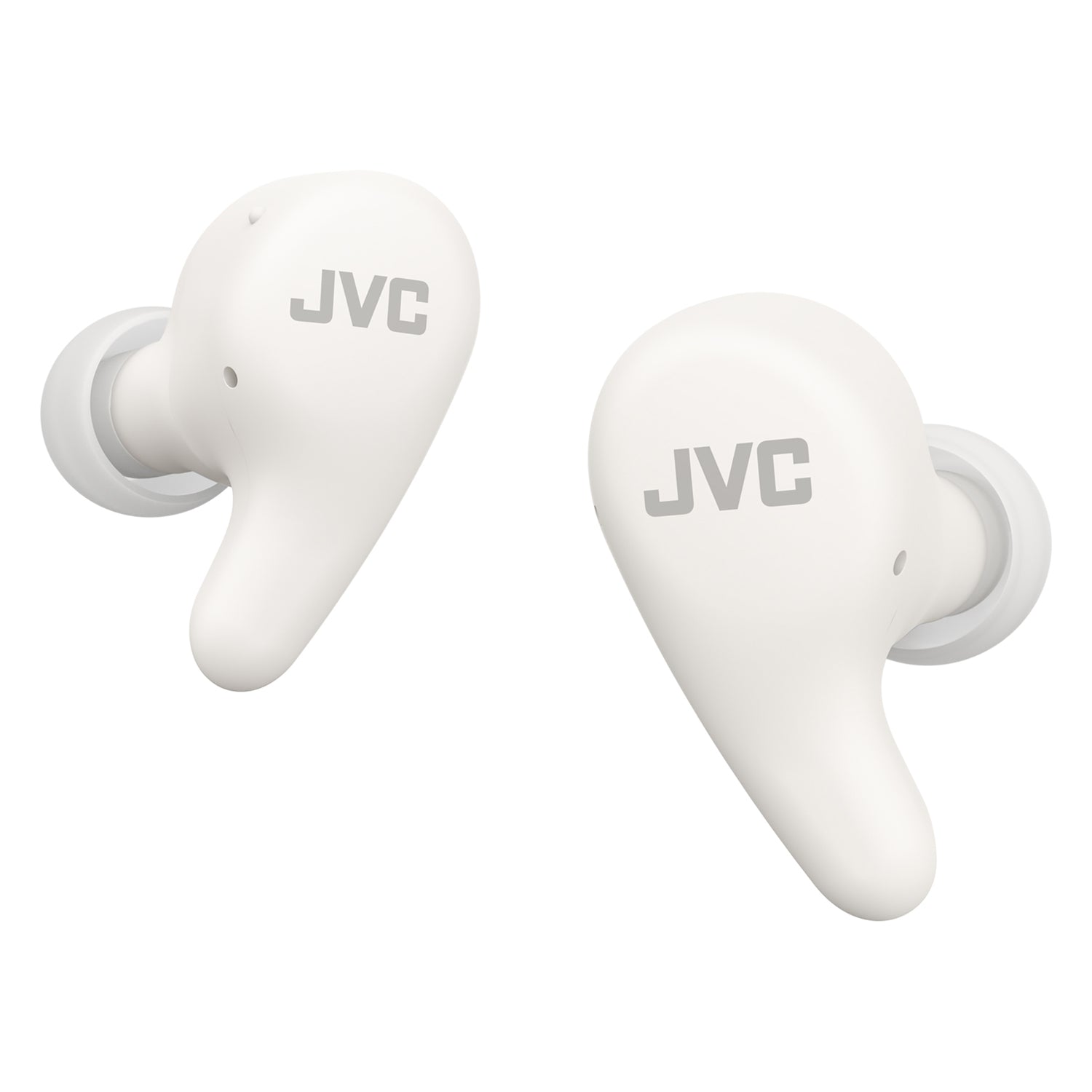 JVC Gumy Premium TWS Bluetooth Earbuds with Mic and Charging Case, ANC, up to 26 Hours Play Time, IPX4 Waterproof, HAA23T, White