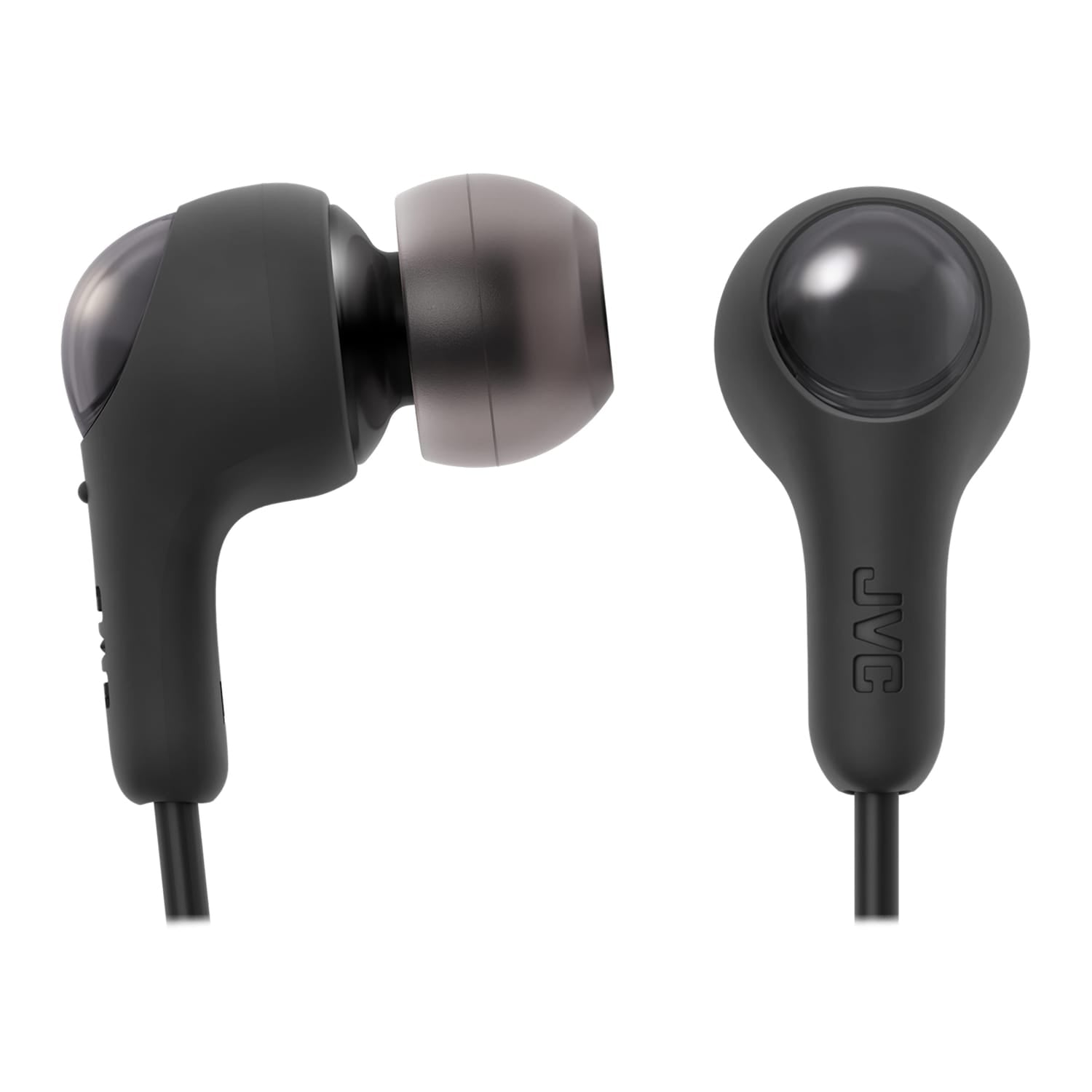 JVC Gumy Connect Wired In-Ear Stereo Earbuds with In-Line Mic/Remote and USB-C Connector, Built-in DAC, HA-FR9UC, Black