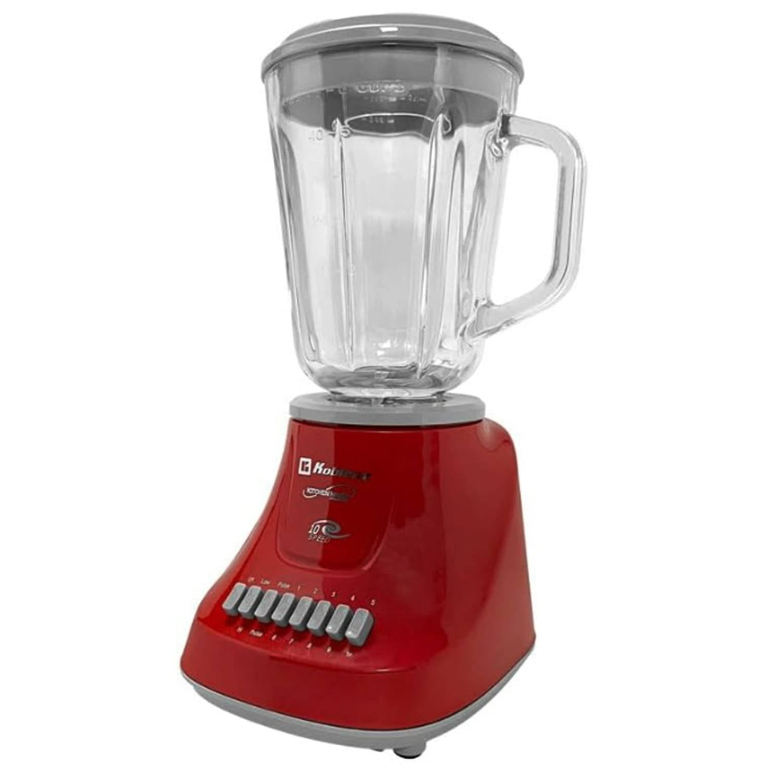 Koblenz Gourmet 500-Watt 10-Speed 50-Oz. Blender with Glass Jar, Red