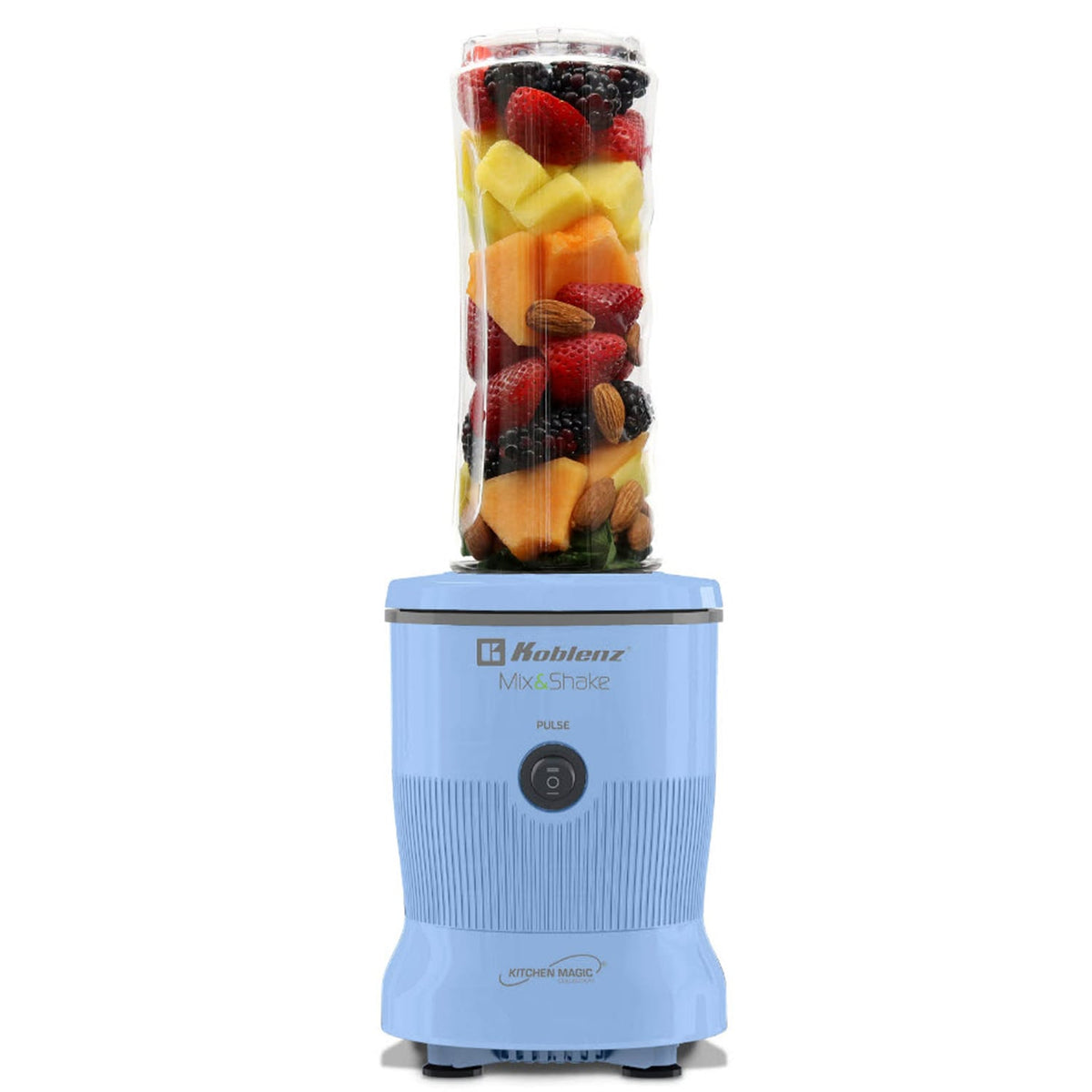 Koblenz 600-Watt 20.2-Oz. Personal Mix and Shake Blender, Blue