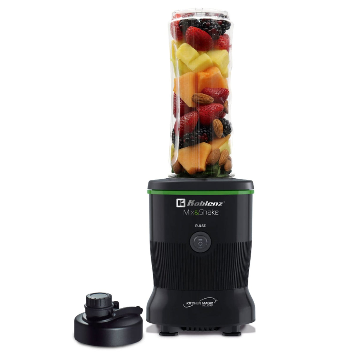 Koblenz 600-Watt 20.2-Oz. Personal Mix and Shake Blender, Black