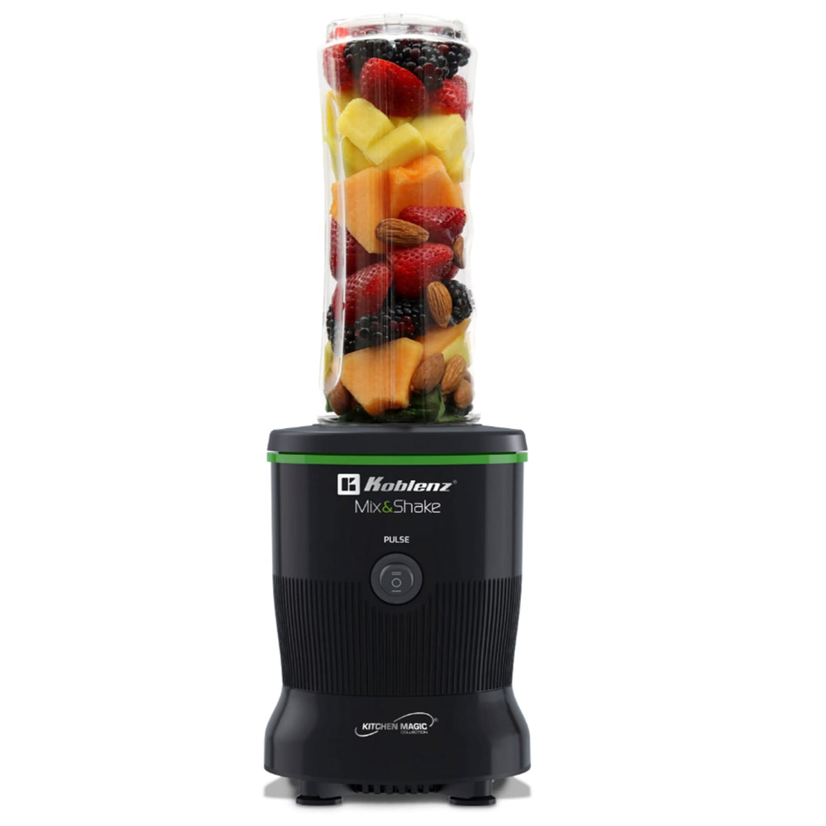 Koblenz 600-Watt 20.2-Oz. Personal Mix and Shake Blender, Black