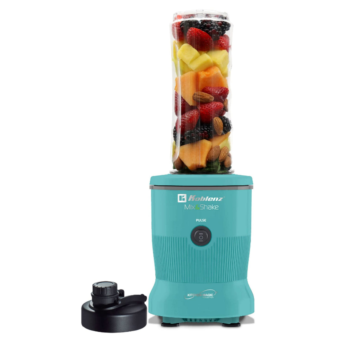 Koblenz 600-Watt 20.2-Oz. Personal Mix and Shake Blender, Turquoise